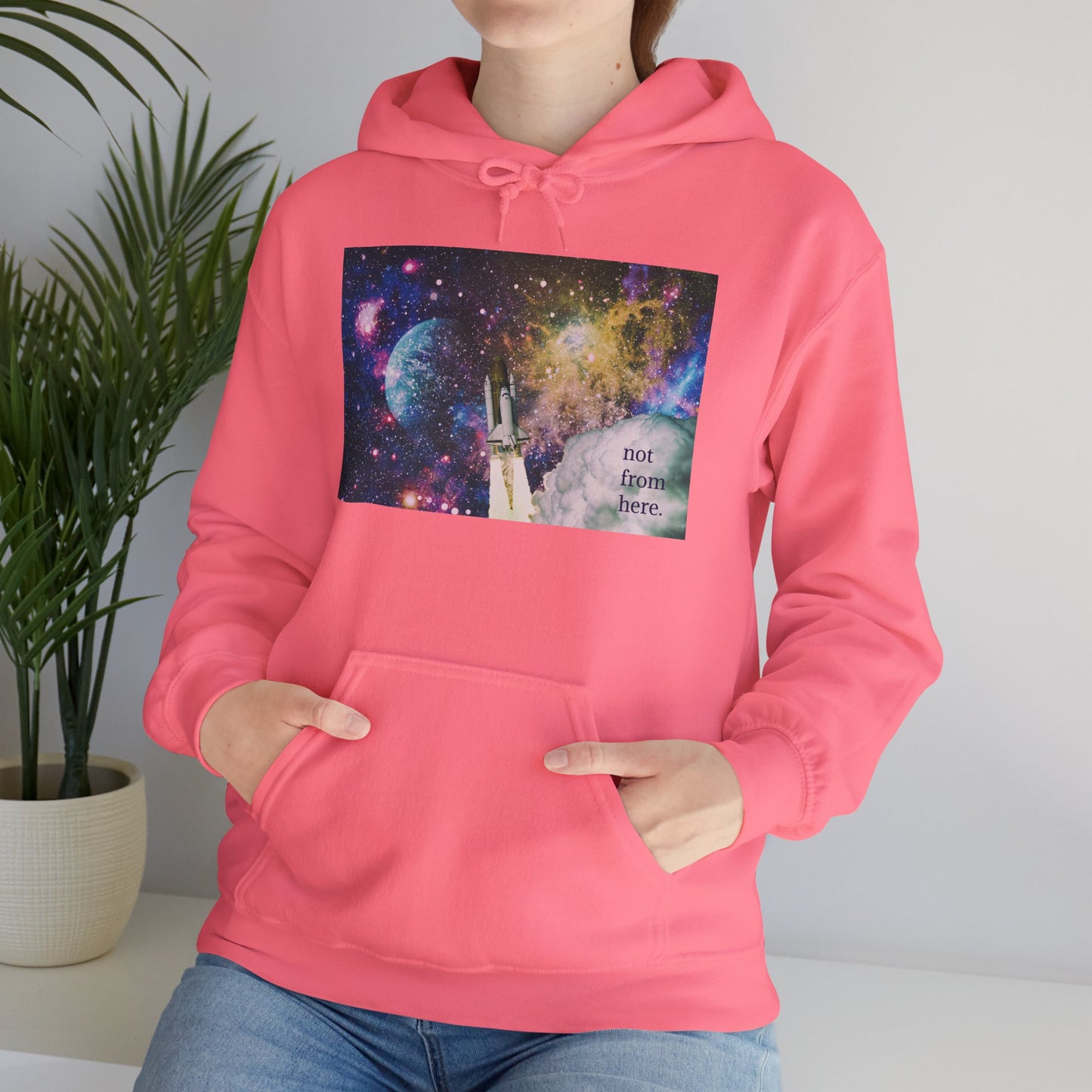 Psychedelic Rocket - "Not From Here" - Multi-Colors Unisex Hoodie