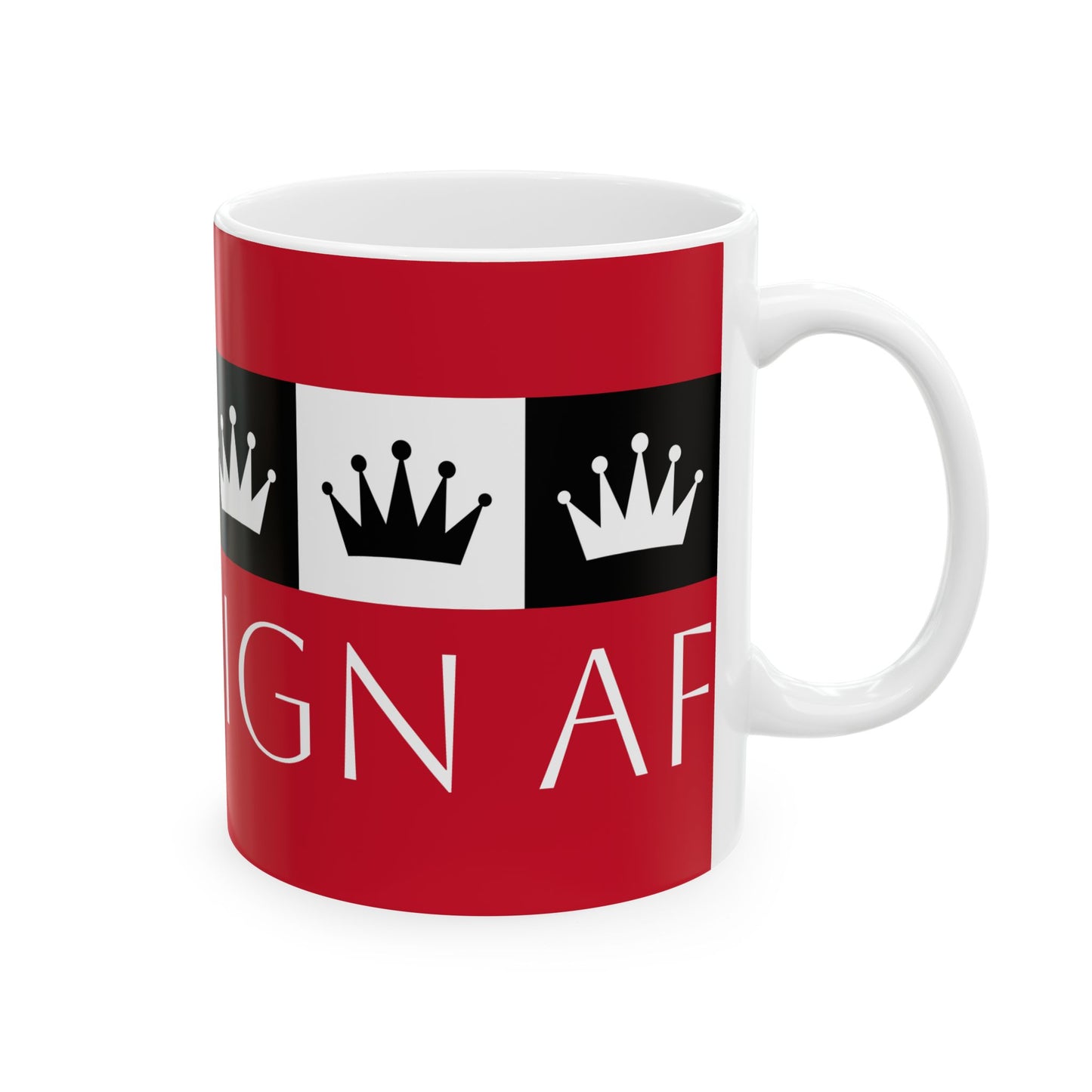 Sovereign AF - Red Ceramic Mug, (11oz, 15oz)