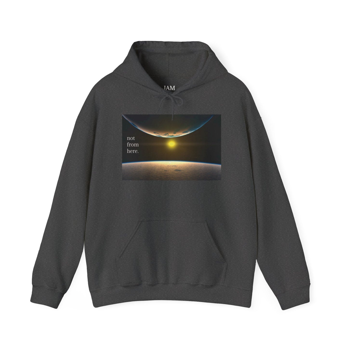 Outer Space - "Not From Here" - Multi-Colors Unisex Hoodie