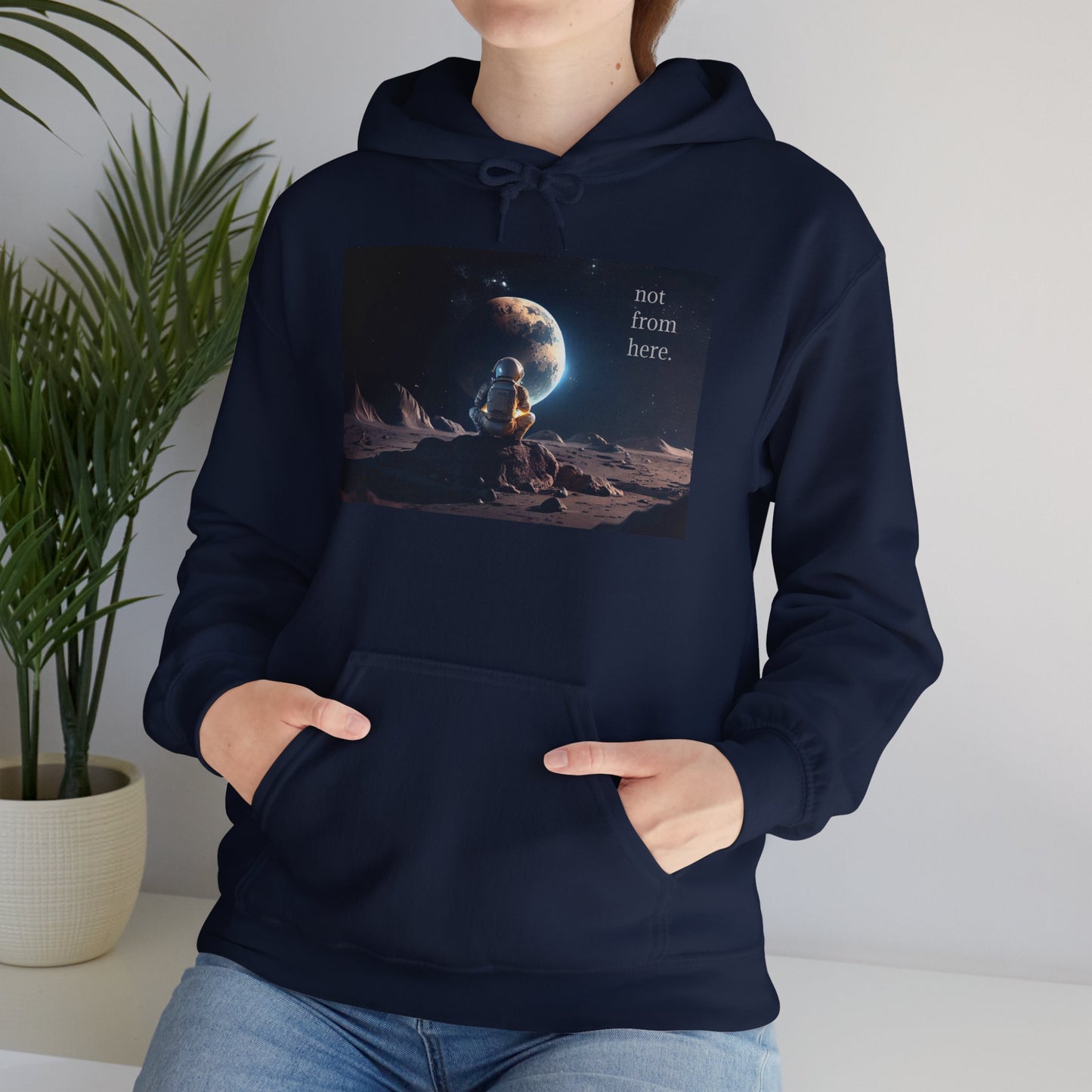 Astronaut Gazing - "Not From Here" - Multi-Colors Unisex Hoodie