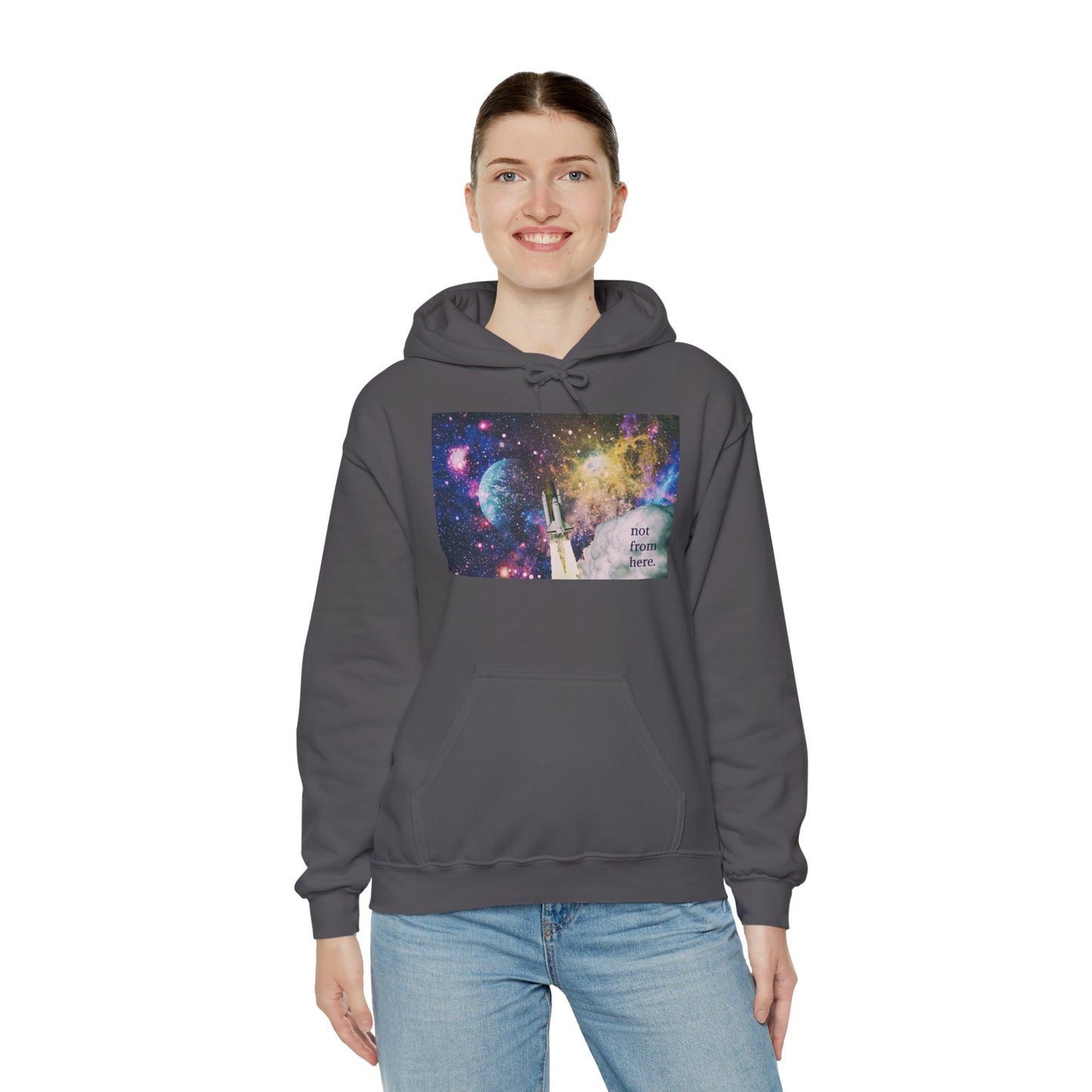 Psychedelic Rocket - "Not From Here" - Multi-Colors Unisex Hoodie