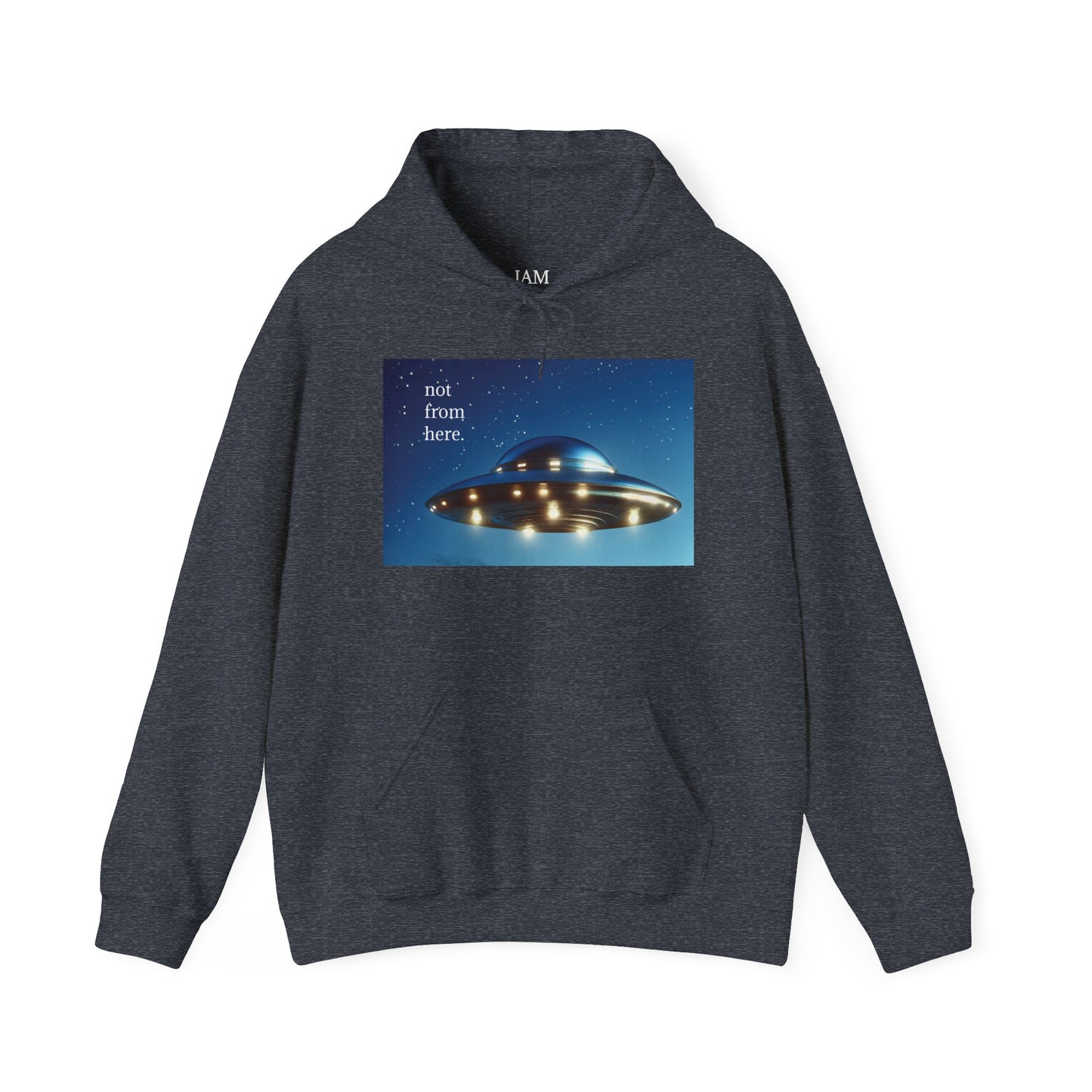 "Not From Here" UFO - Multi-Colors Unisex Hoodie