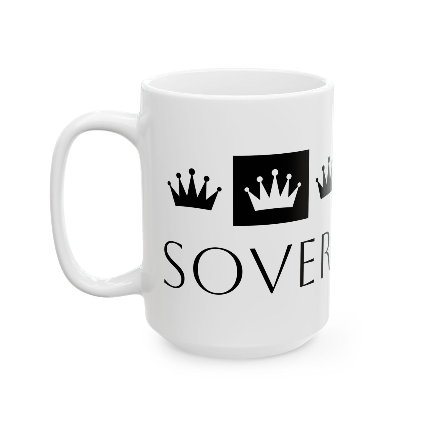 Sovereign AF - White Ceramic Mug, (11oz, 15oz)