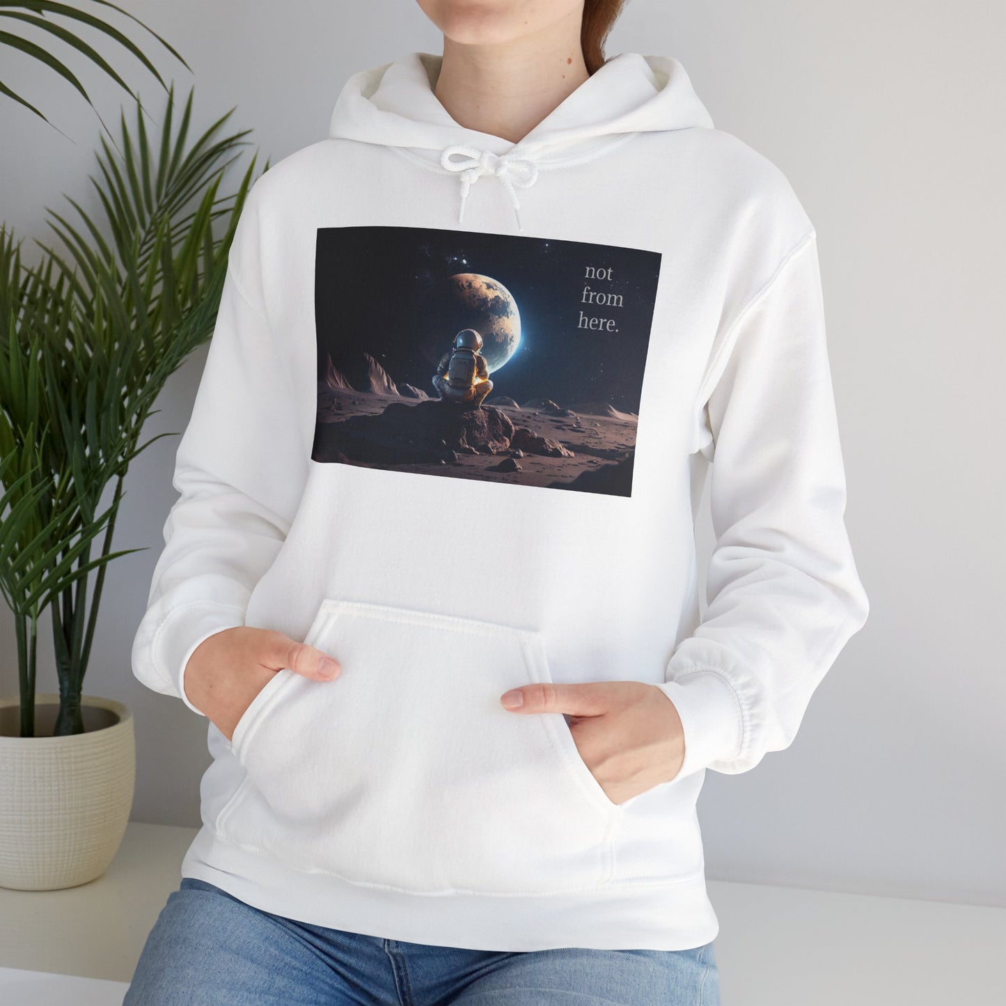 Astronaut Gazing - "Not From Here" - Multi-Colors Unisex Hoodie
