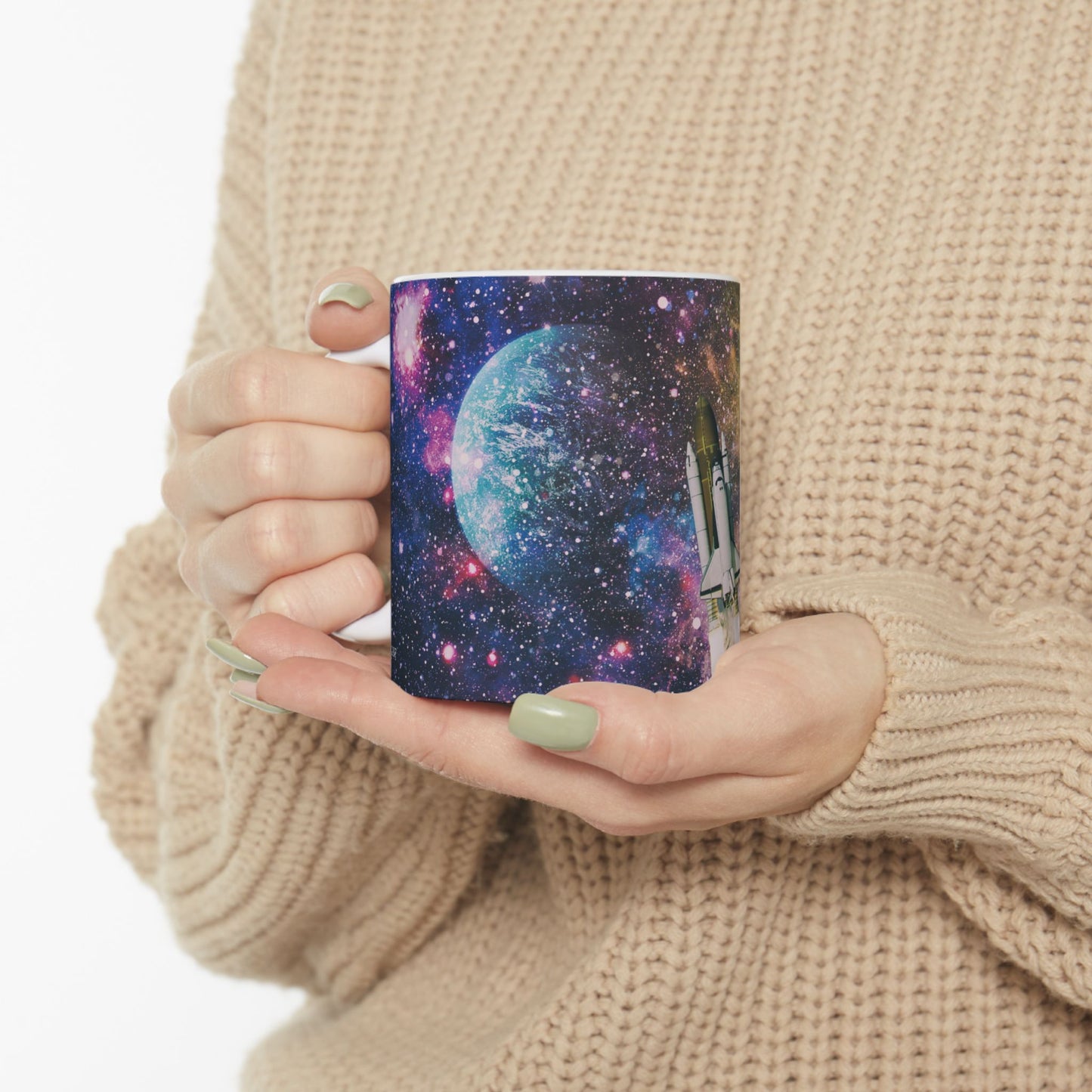 Psychedelic Rocket - "Not From Here" - Ceramic Mug, (11oz, 15oz)