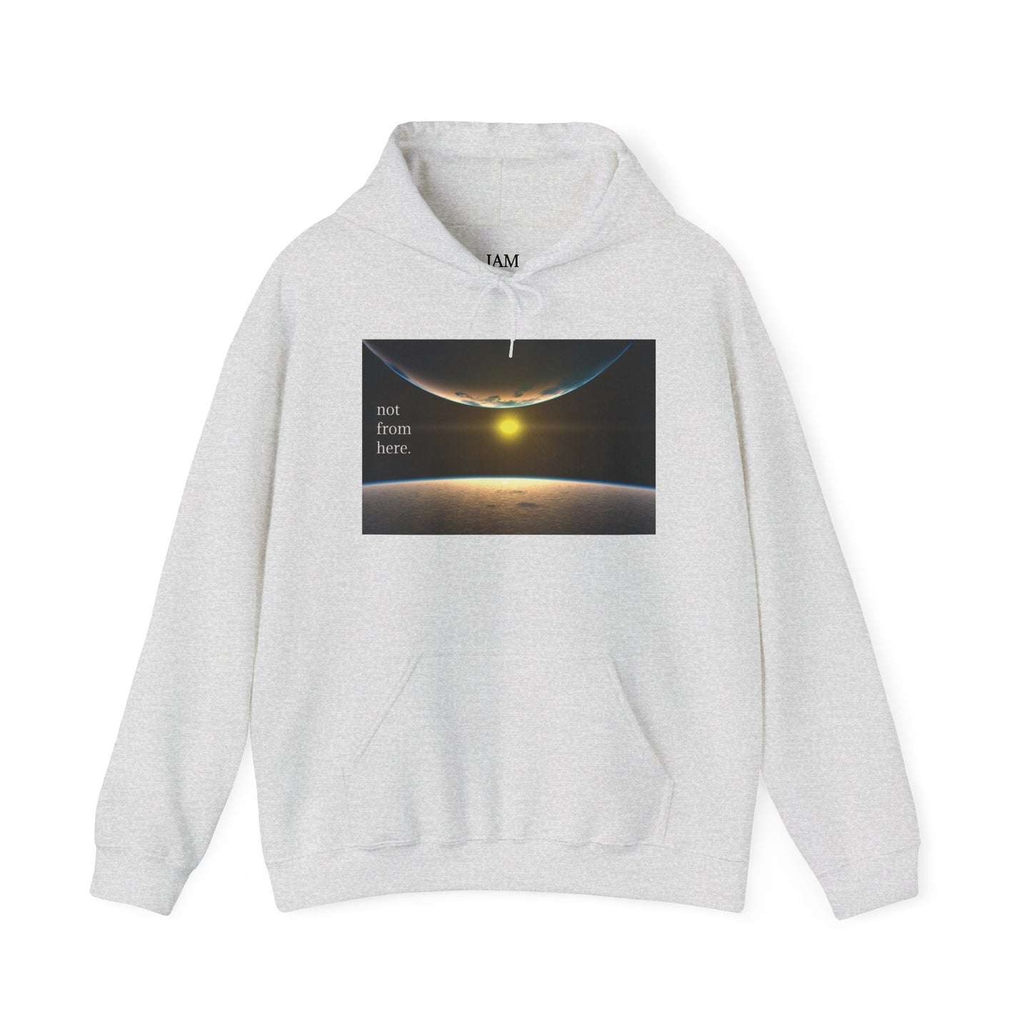Outer Space - "Not From Here" - Multi-Colors Unisex Hoodie