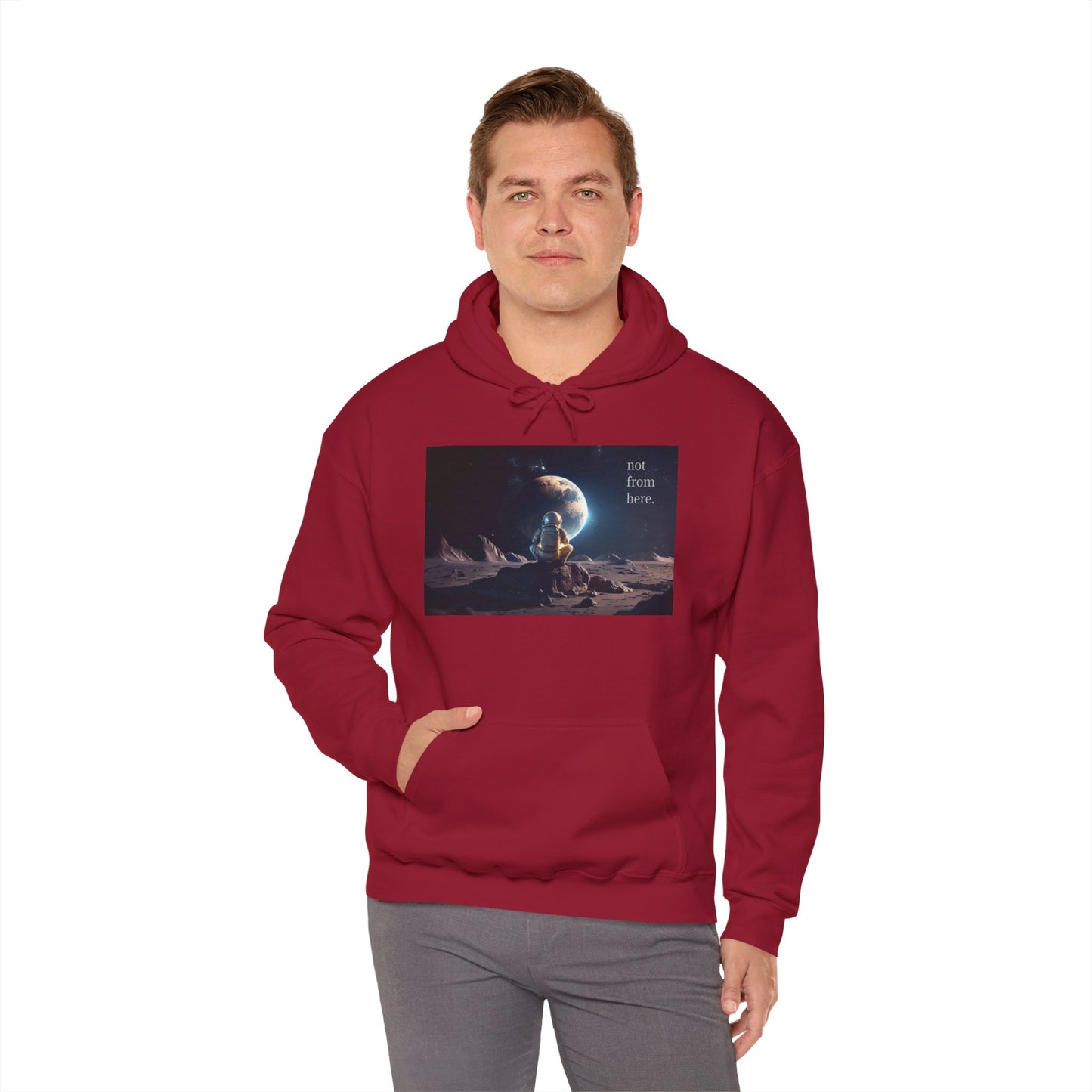 Astronaut Gazing - "Not From Here" - Multi-Colors Unisex Hoodie