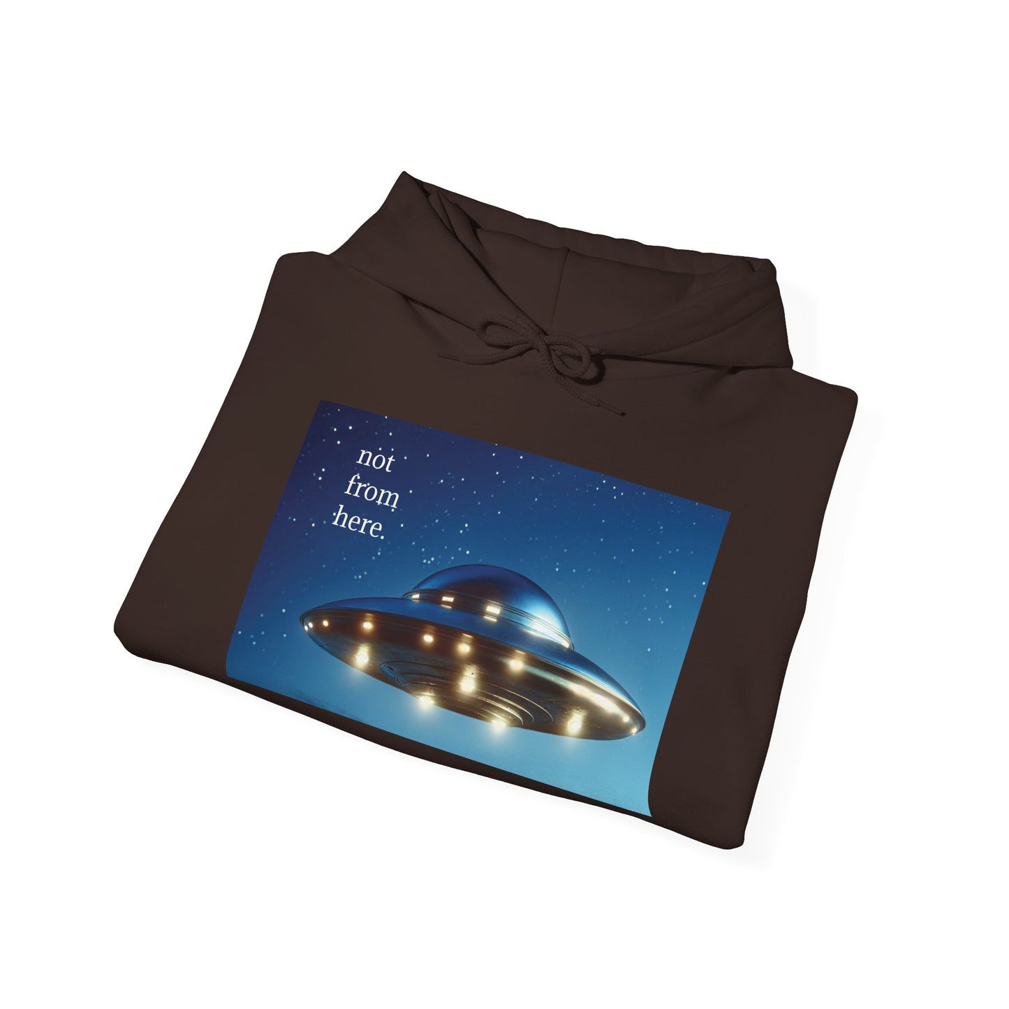 "Not From Here" UFO - Multi-Colors Unisex Hoodie