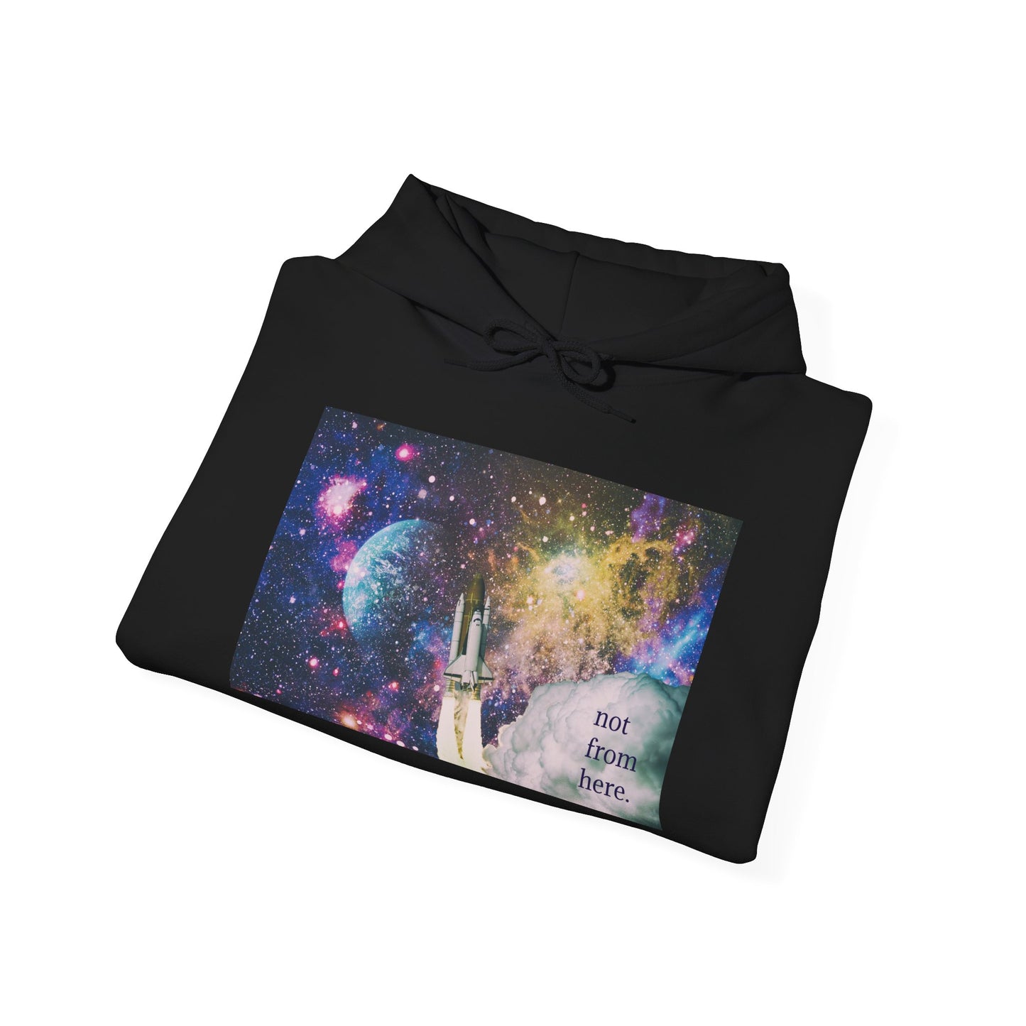 Psychedelic Rocket - "Not From Here" - Multi-Colors Unisex Hoodie