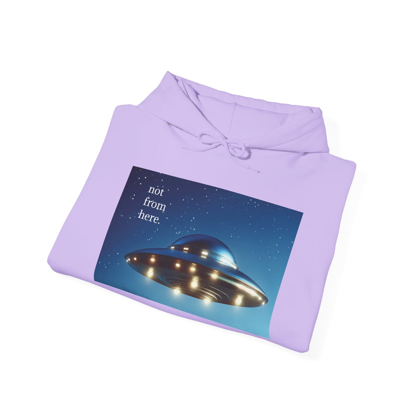"Not From Here" UFO - Multi-Colors Unisex Hoodie
