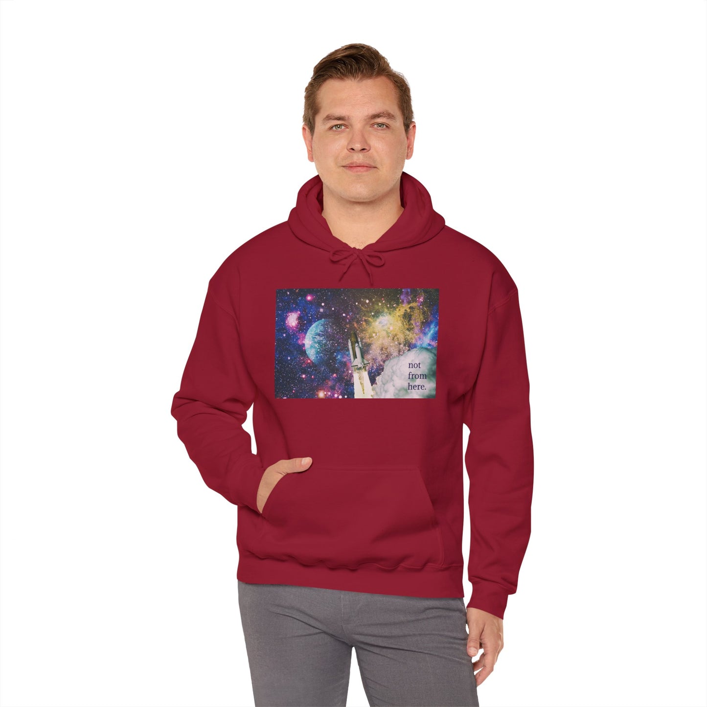 Psychedelic Rocket - "Not From Here" - Multi-Colors Unisex Hoodie