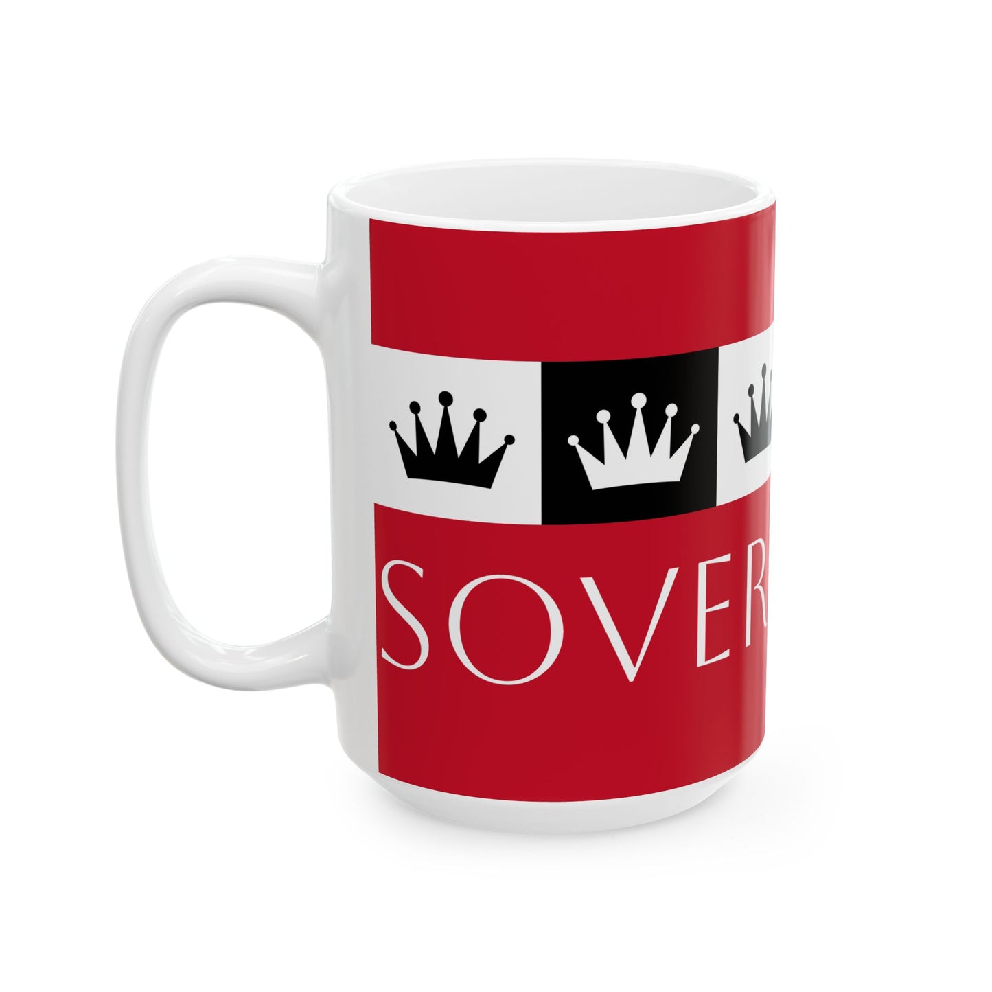 Sovereign AF - Red Ceramic Mug, (11oz, 15oz)