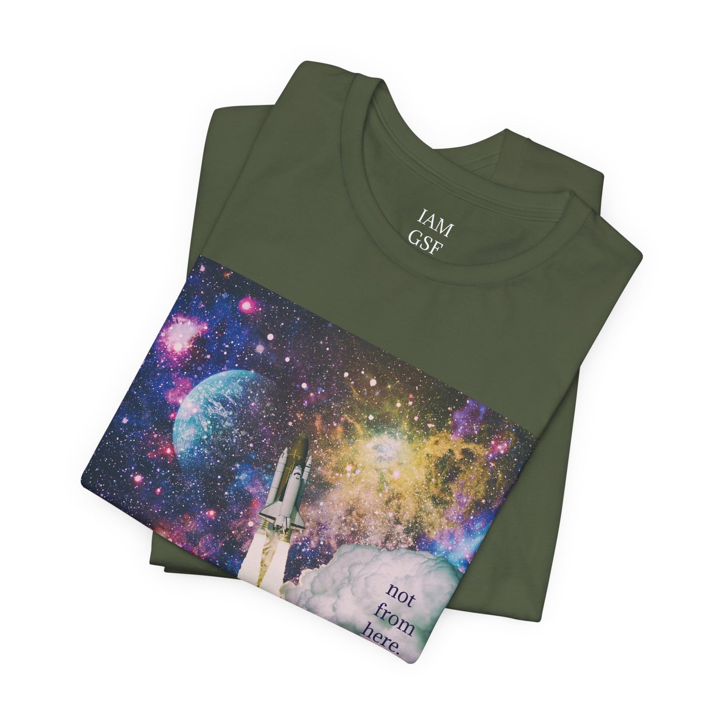 Psychedelic Rocket - "Not From Here" - Multi-Colors Unisex T-Shirt