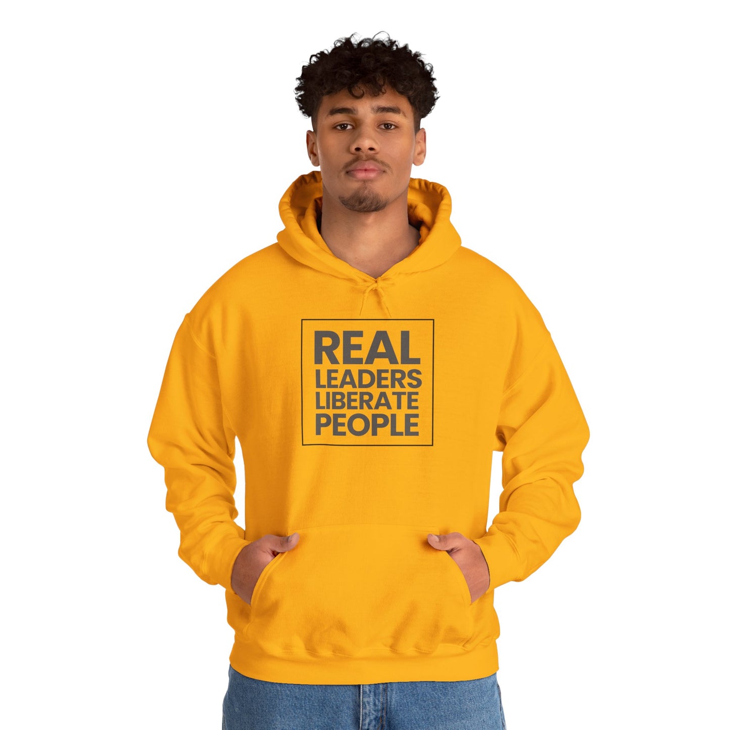 Real Leaders Liberate People - SQUARE - Gildon Unisex Hoodie