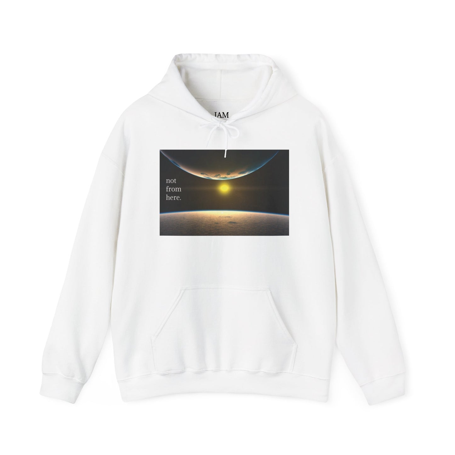 Outer Space - "Not From Here" - Multi-Colors Unisex Hoodie
