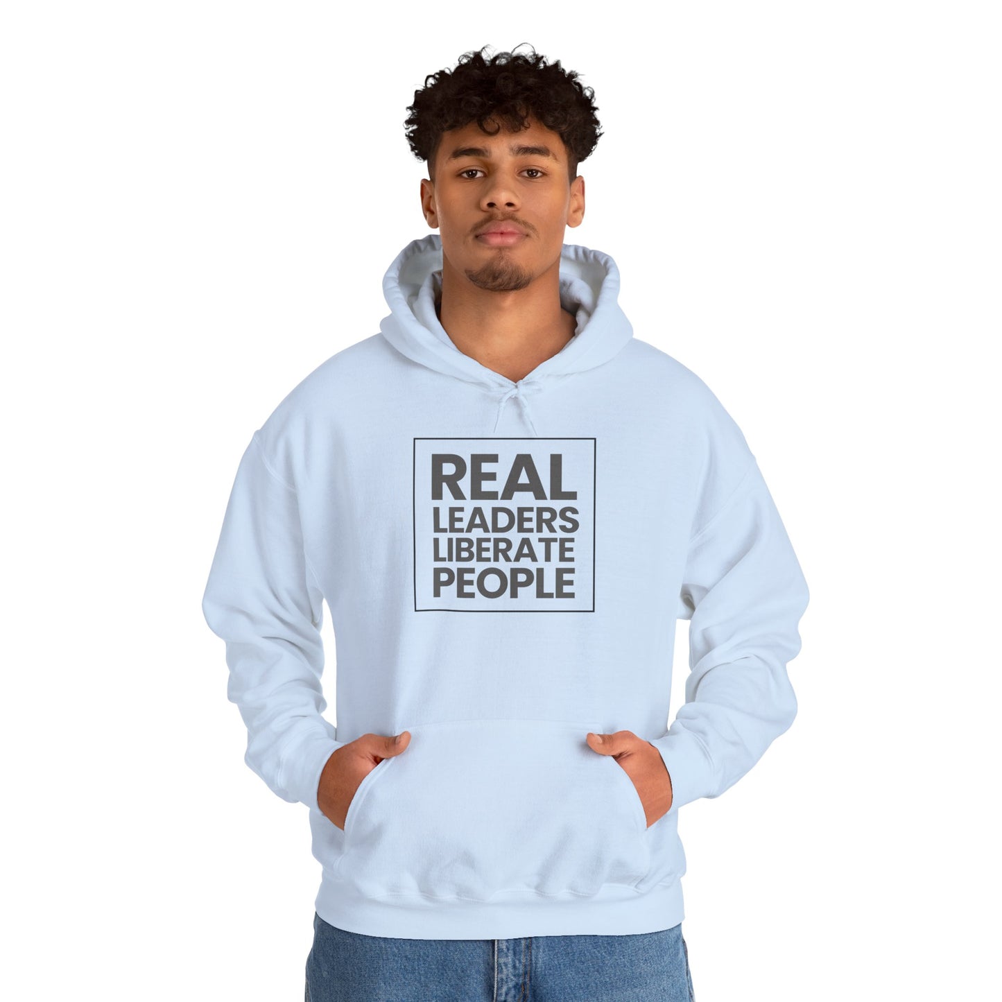 Real Leaders Liberate People - SQUARE - Gildon Unisex Hoodie