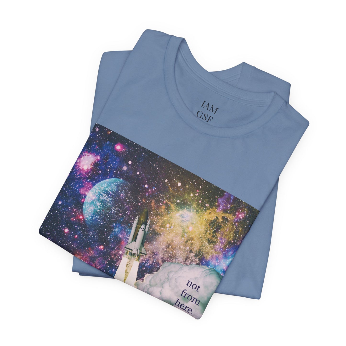 Psychedelic Rocket - "Not From Here" - Multi-Colors Unisex T-Shirt