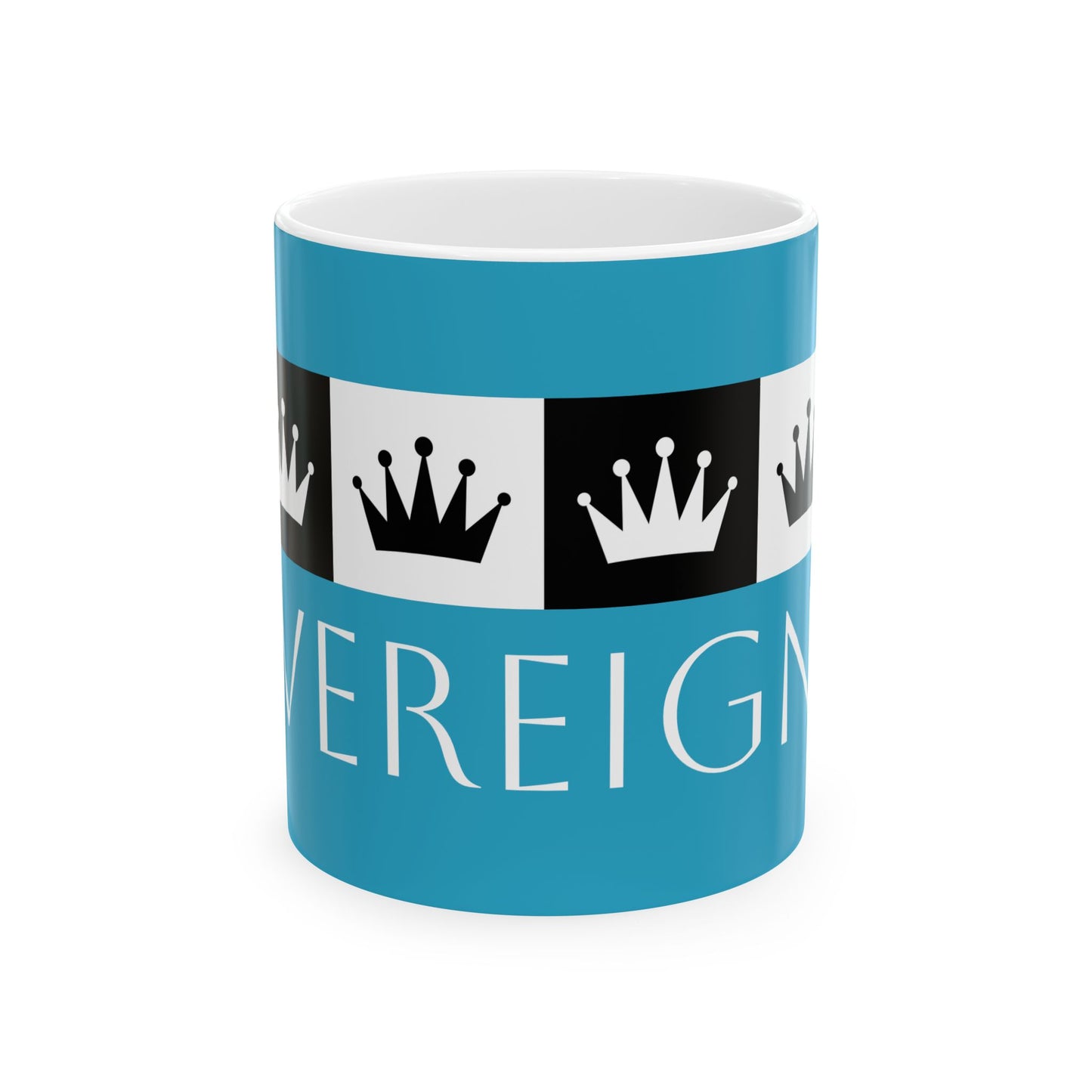 Sovereign AF - Turquoise Ceramic Mug, (11oz, 15oz)