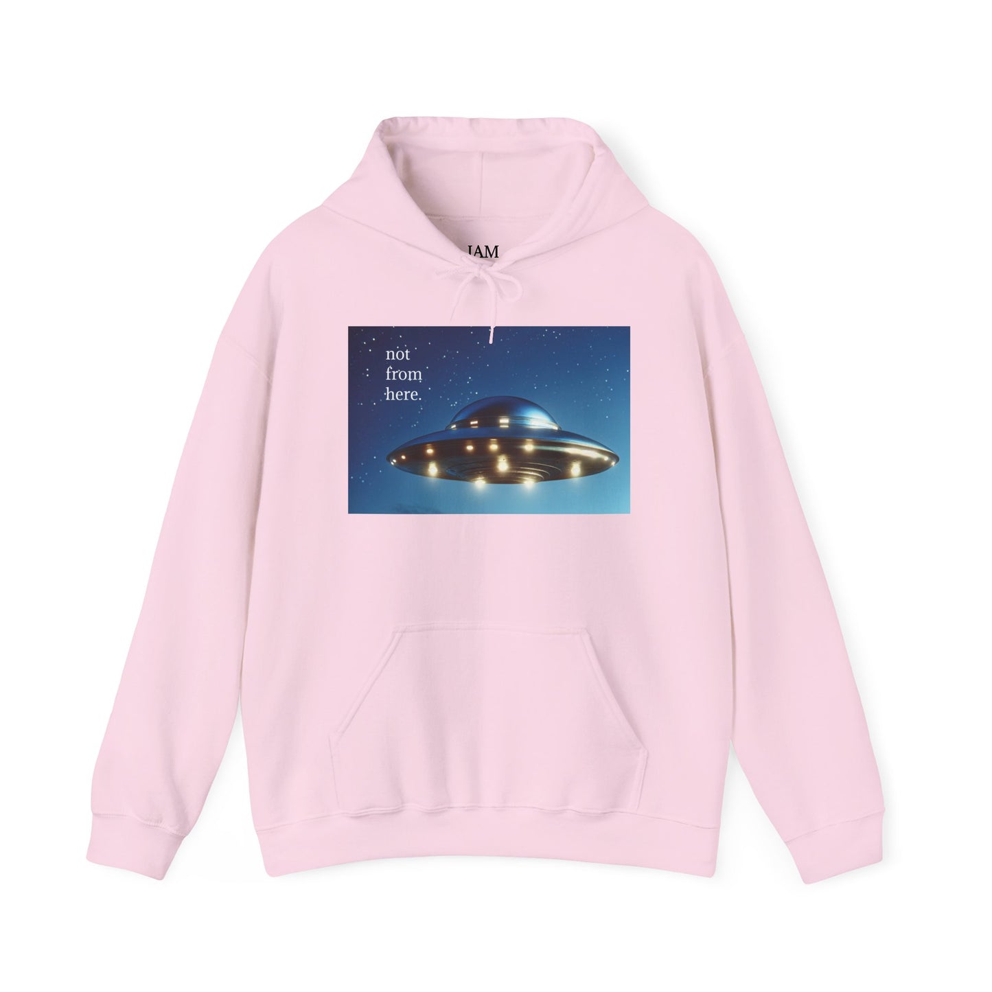 "Not From Here" UFO - Multi-Colors Unisex Hoodie