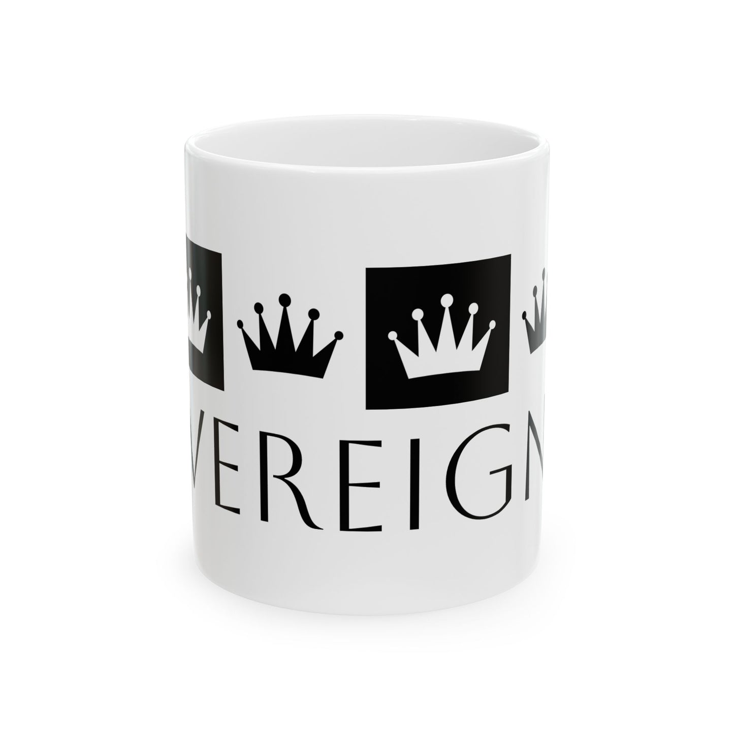 Sovereign AF - White Ceramic Mug, (11oz, 15oz)