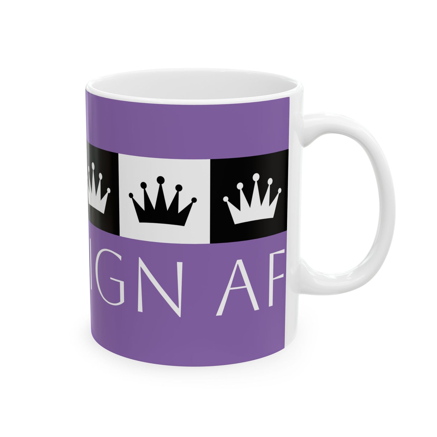 Sovereign AF - Purple Ceramic Mug, (11oz, 15oz)