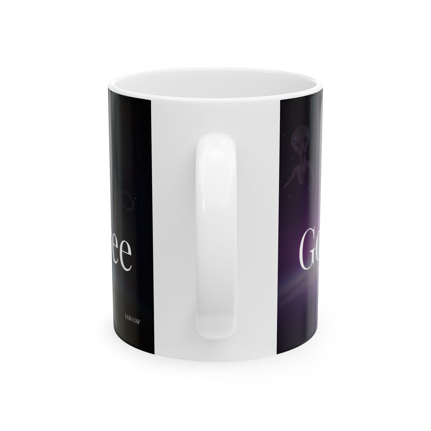 I Am God, Sovereign, Free - Script Ceramic Mug, (11oz, 15oz)