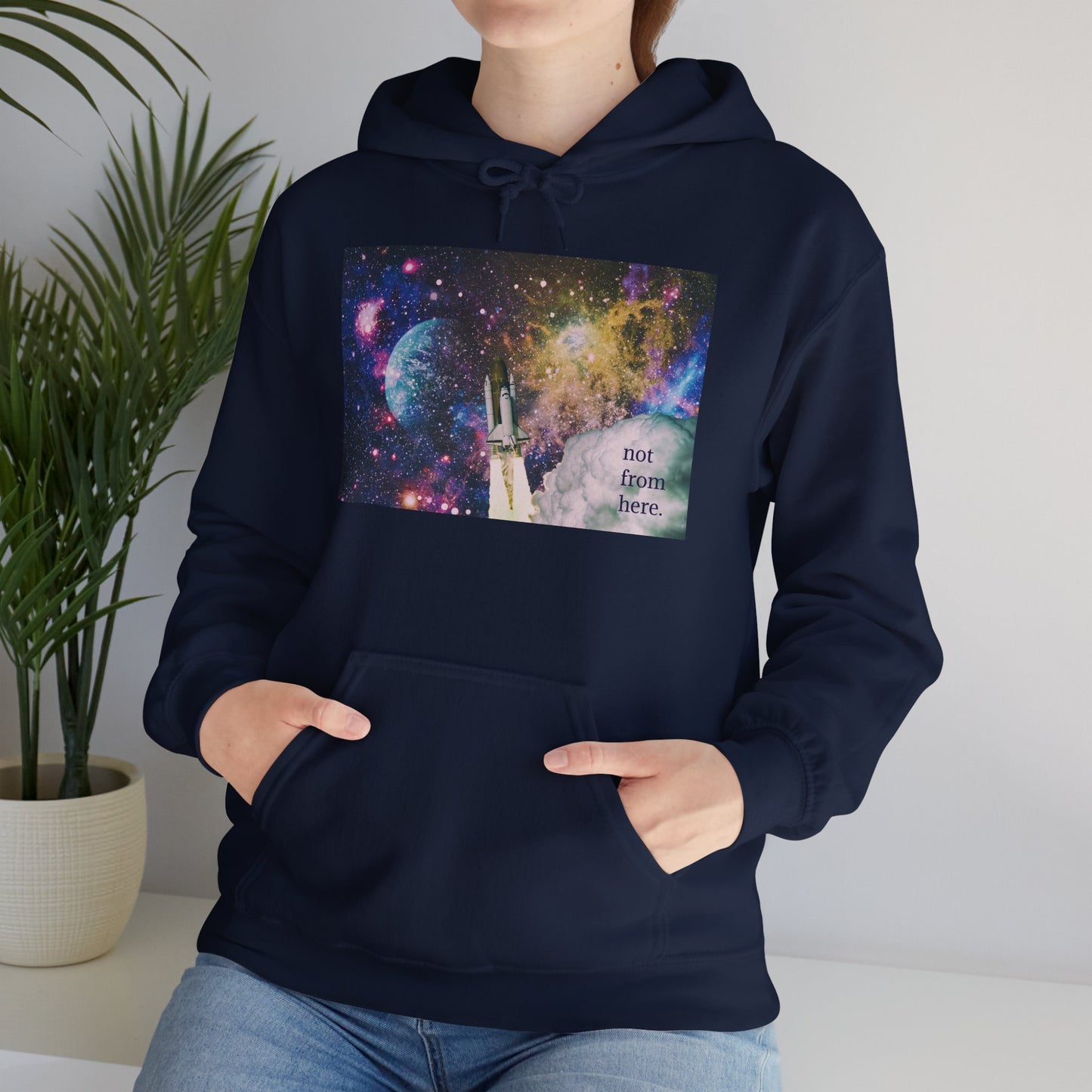 Psychedelic Rocket - "Not From Here" - Multi-Colors Unisex Hoodie