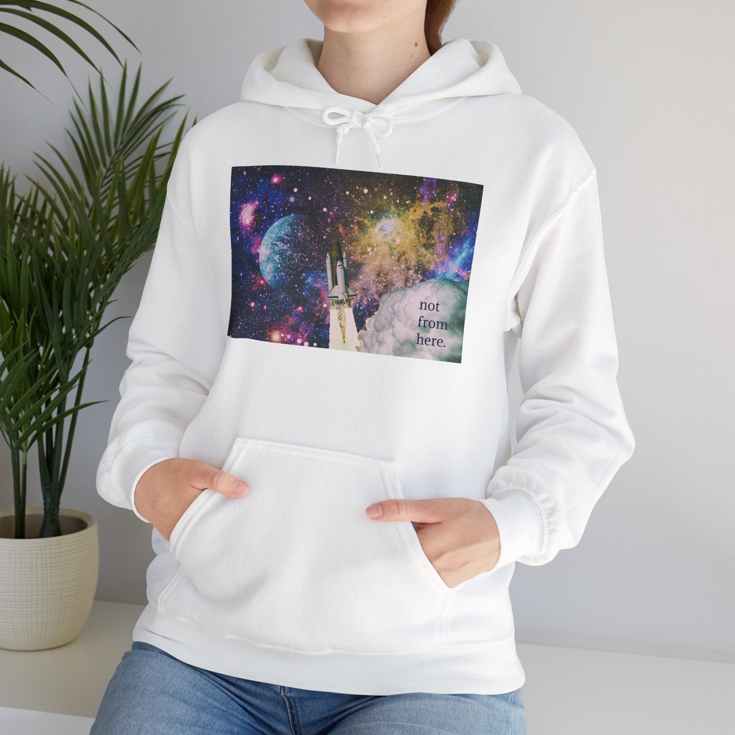Psychedelic Rocket - "Not From Here" - Multi-Colors Unisex Hoodie