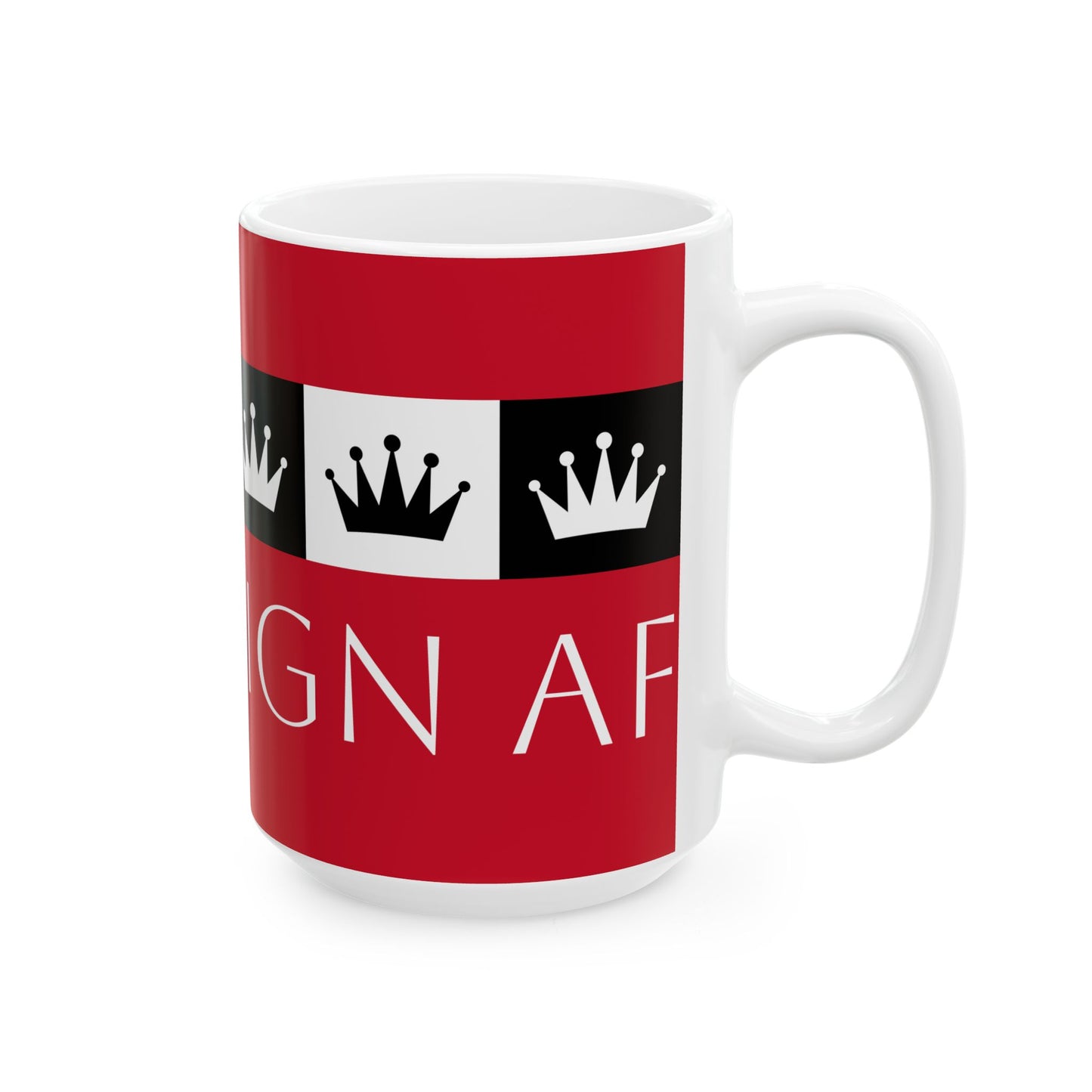 Sovereign AF - Red Ceramic Mug, (11oz, 15oz)