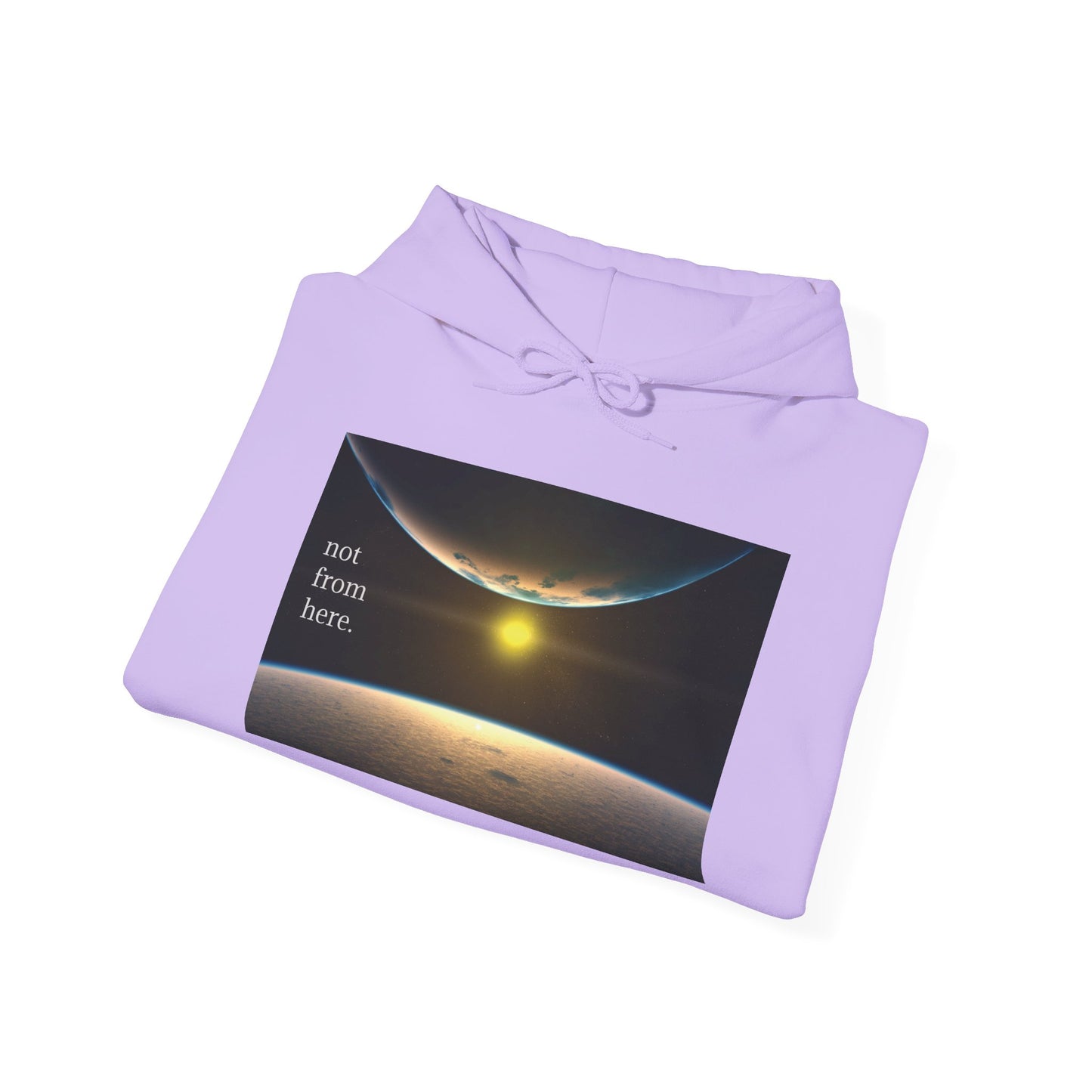 Outer Space - "Not From Here" - Multi-Colors Unisex Hoodie