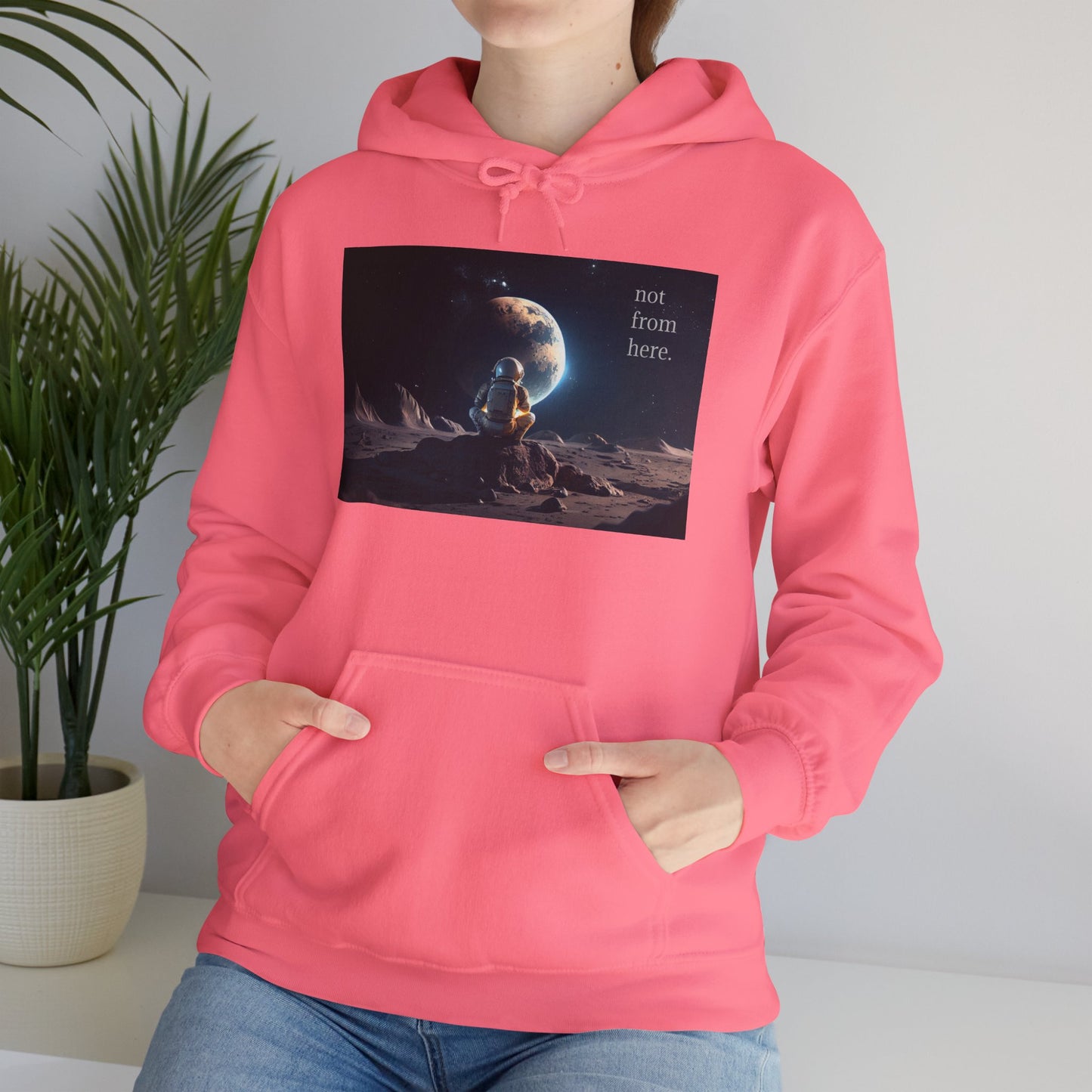 Astronaut Gazing - "Not From Here" - Multi-Colors Unisex Hoodie