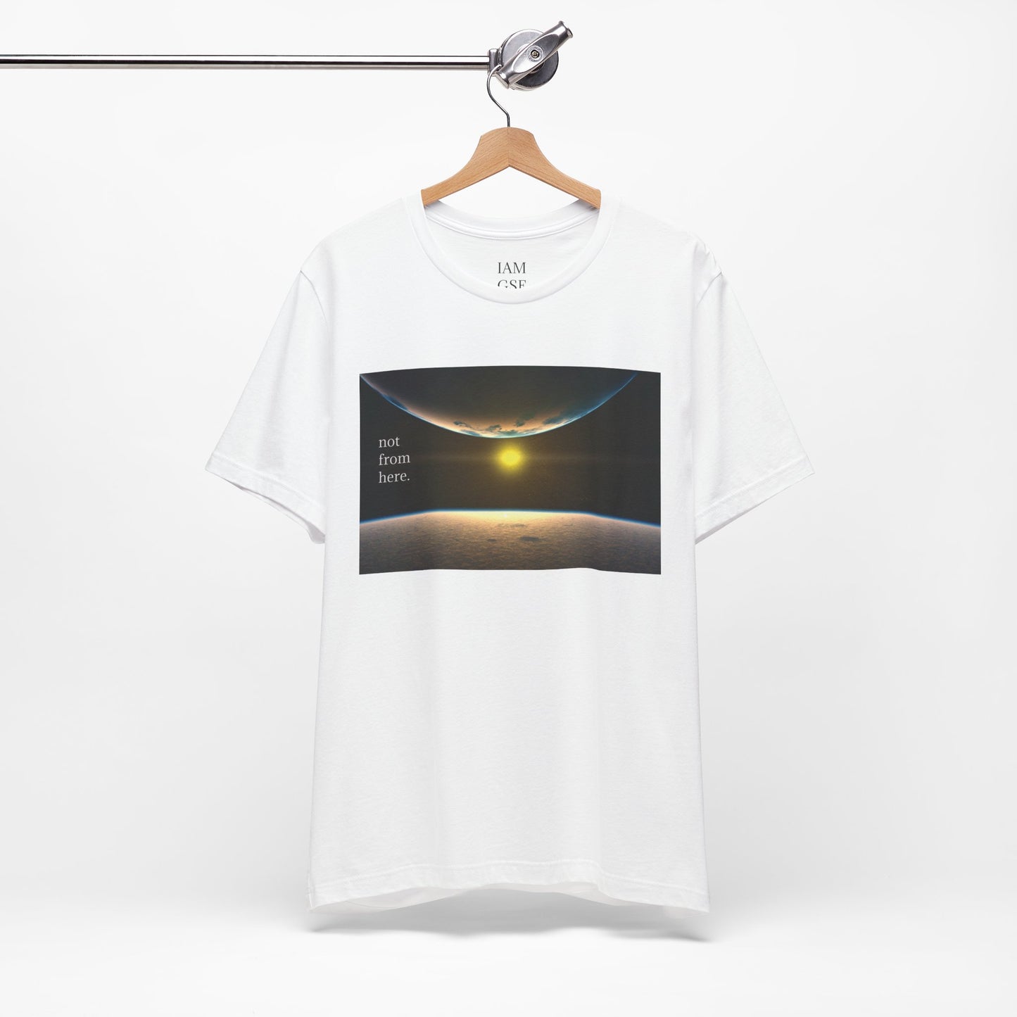 Outer Space - "Not From Here" - Multi-Colors Unisex T-shirt