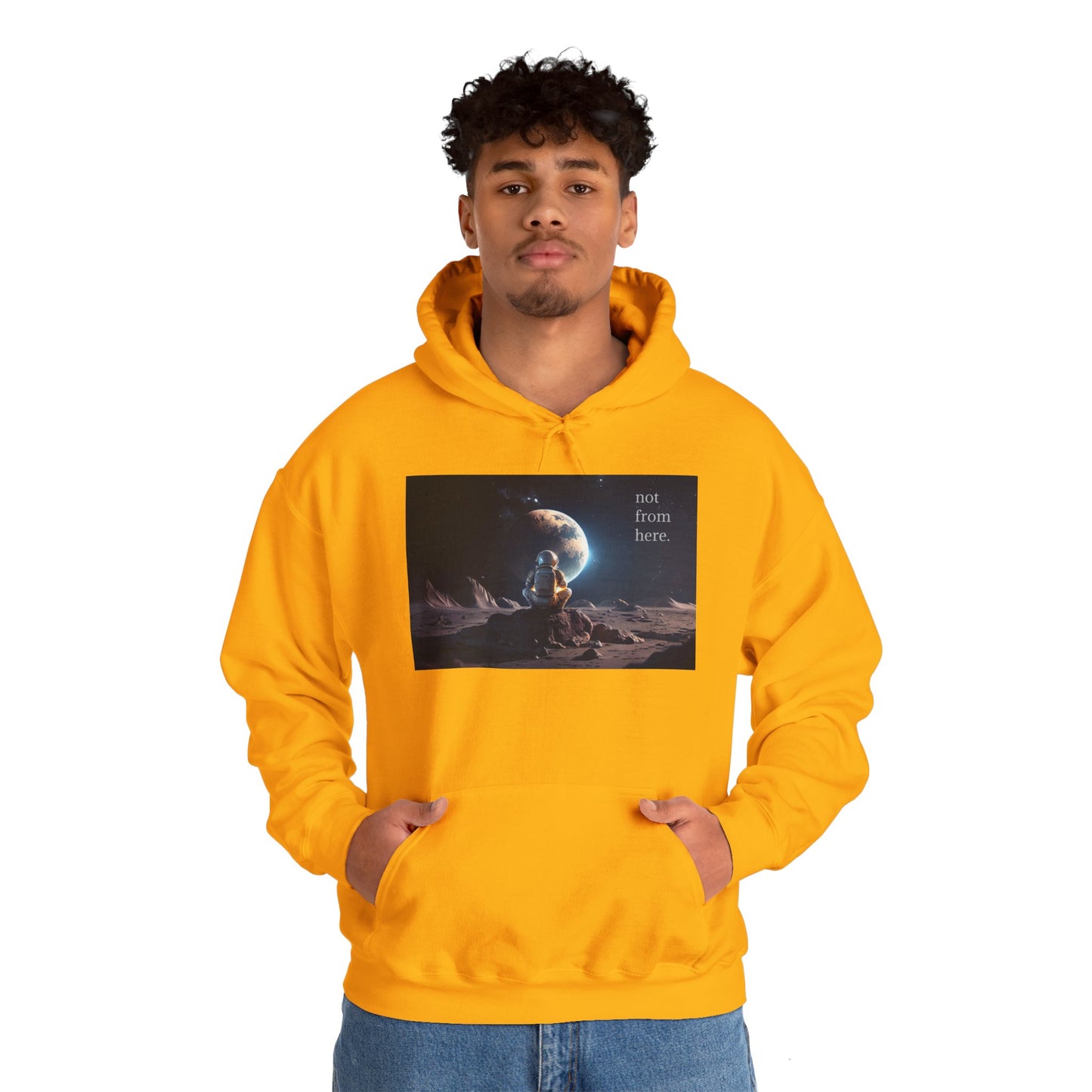 Astronaut Gazing - "Not From Here" - Multi-Colors Unisex Hoodie
