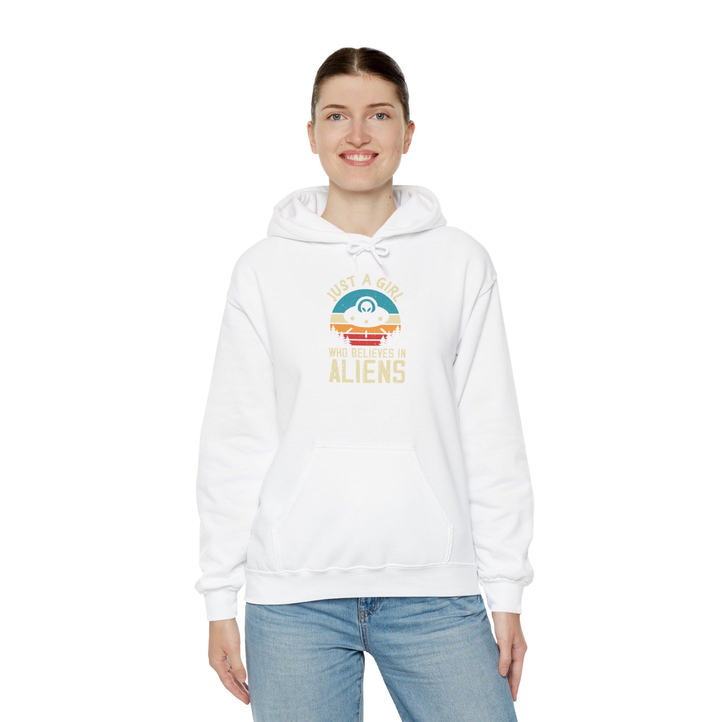 Just a Girl Who Believes in Aliens - Multi-Colors Unisex Hoodie