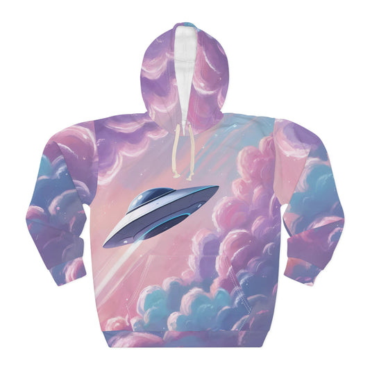 Busy Visiting Other Worlds - UFO Unisex Pullover Hoodie