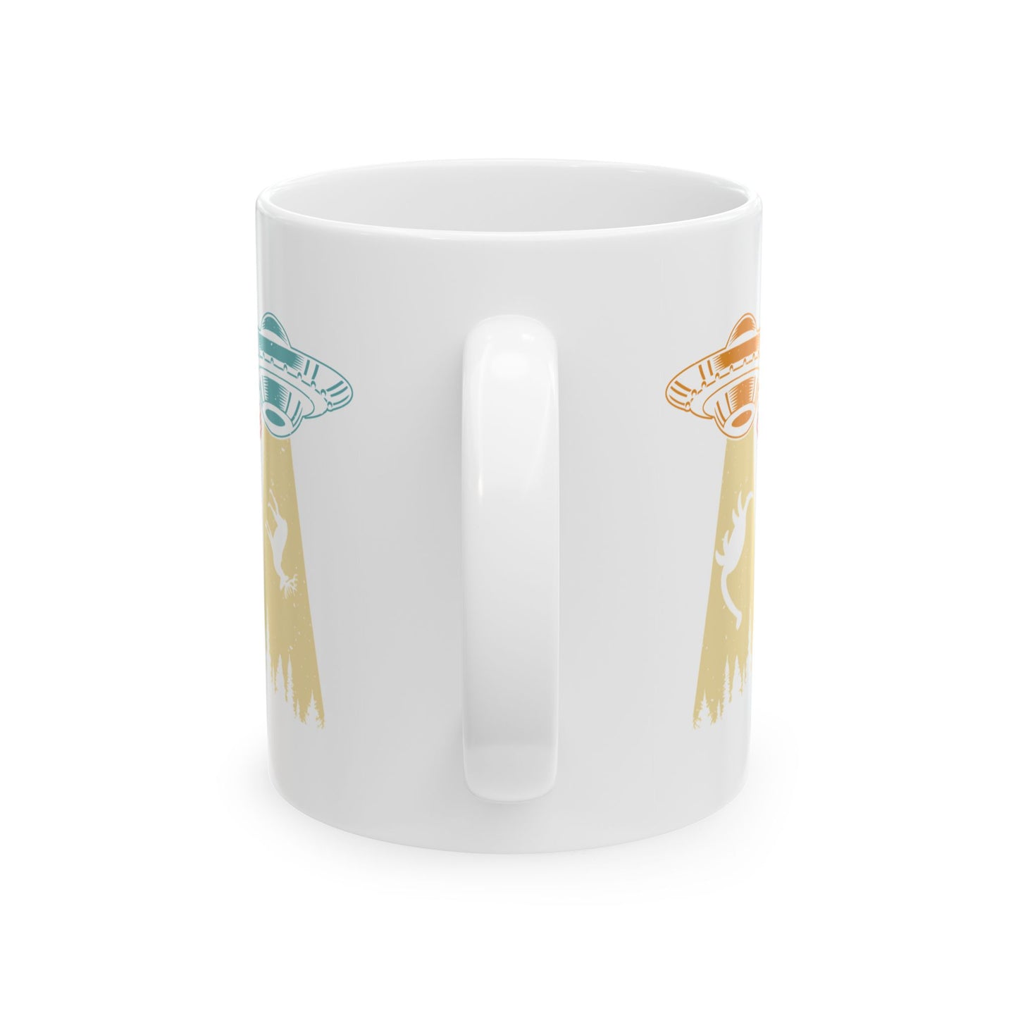 Beam Me Up - UFO's - White Ceramic Mug, (11oz, 15oz)