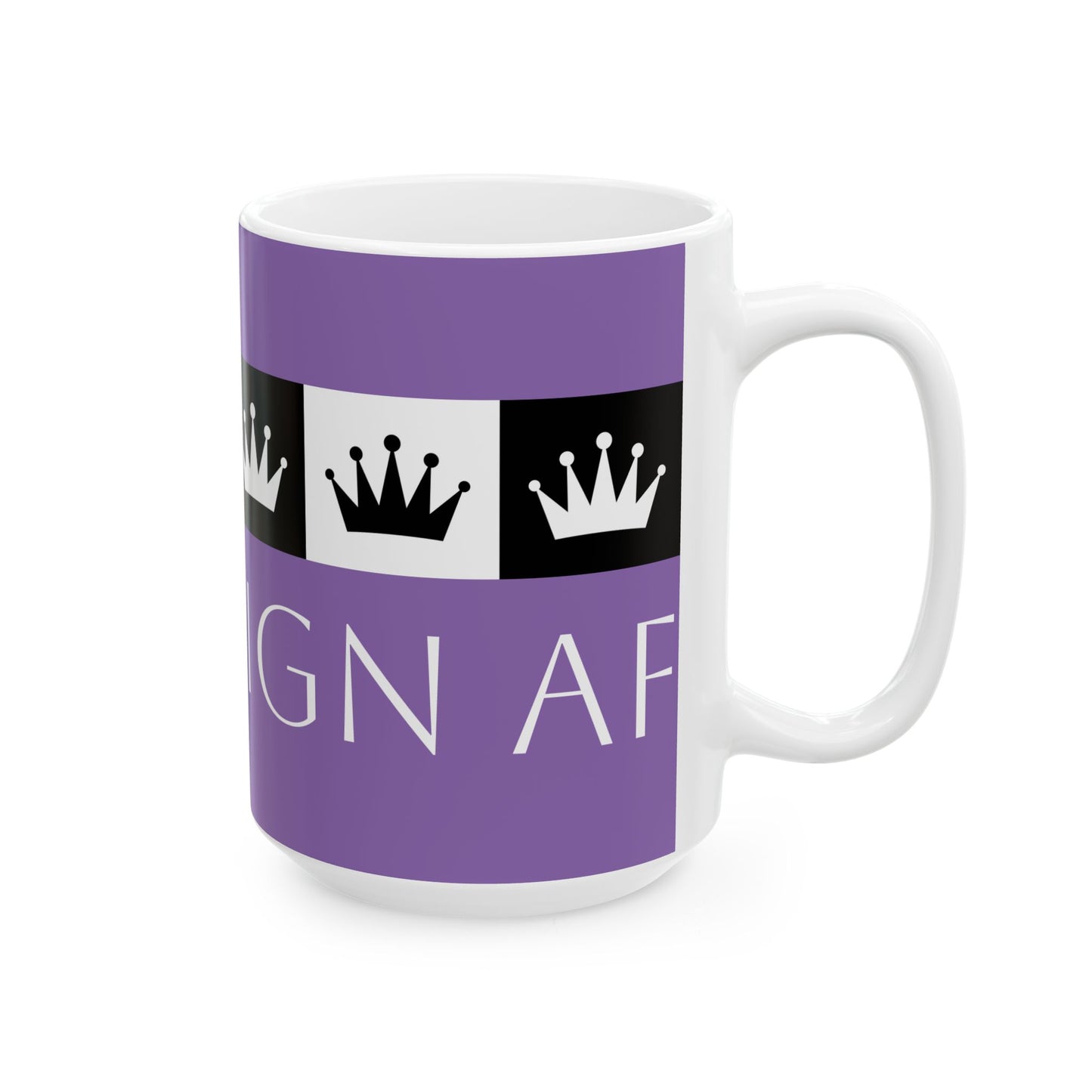 Sovereign AF - Purple Ceramic Mug, (11oz, 15oz)