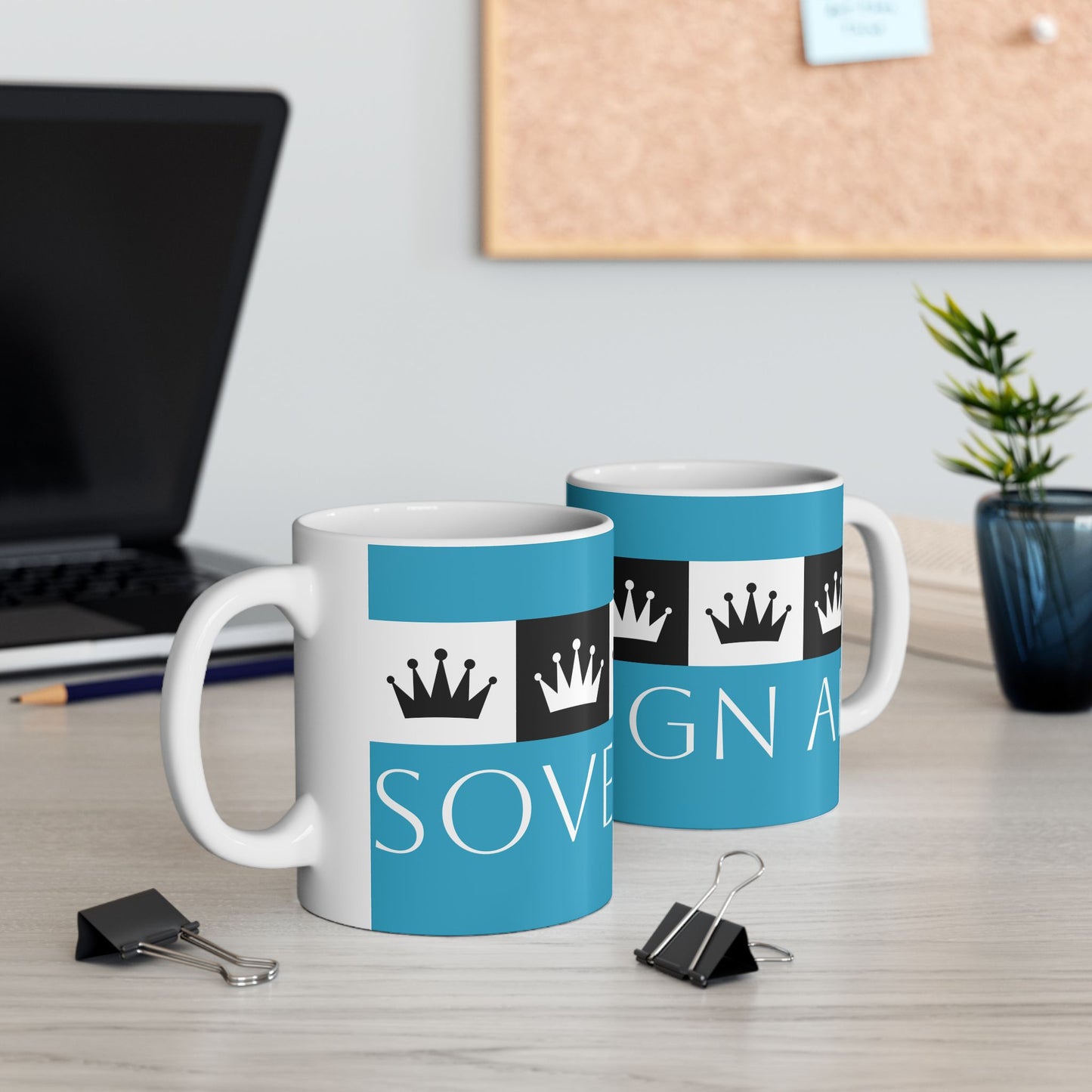 Sovereign AF - Turquoise Ceramic Mug, (11oz, 15oz)
