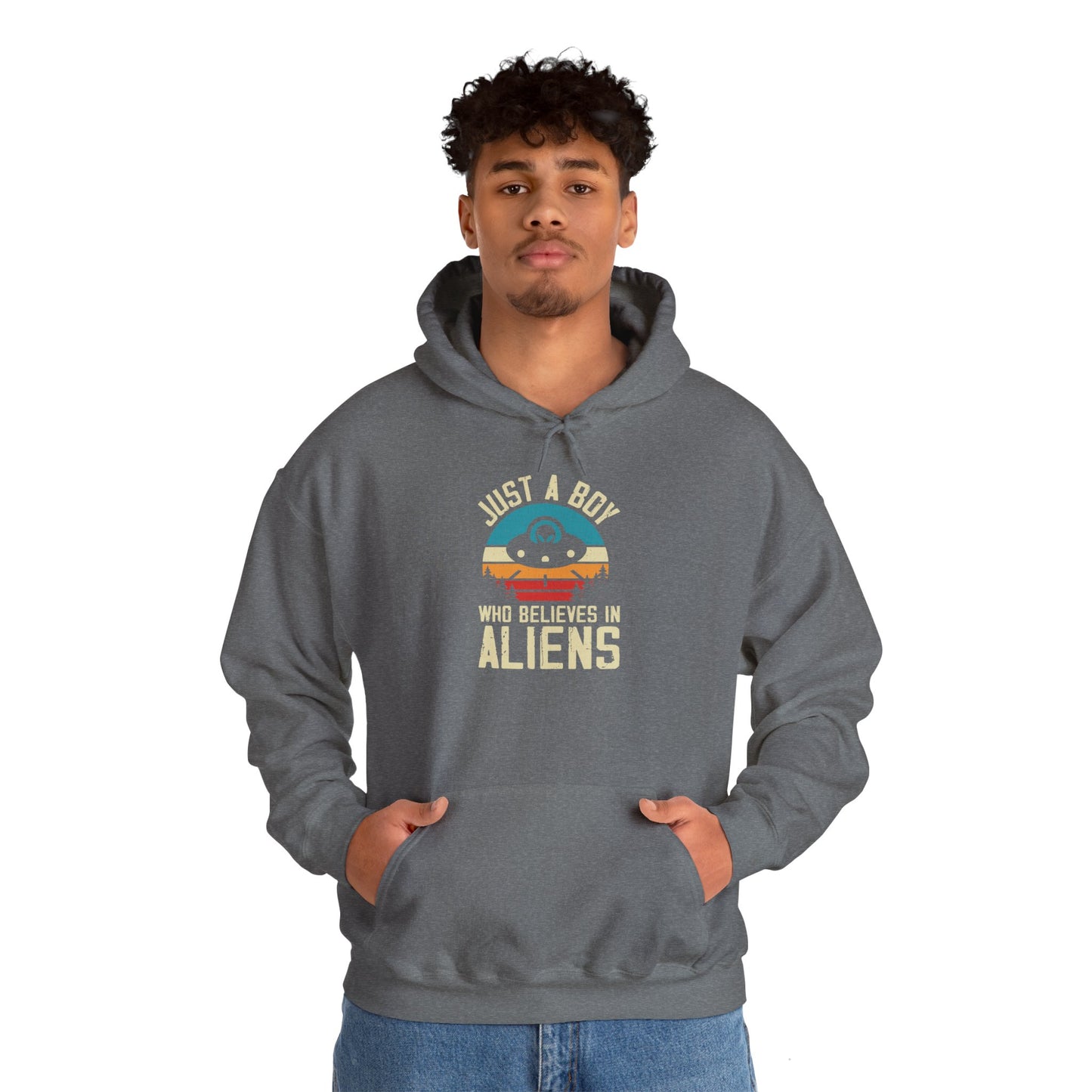 Just a Boy Who Believes in Aliens - Multi-Colors Unisex Hoodie