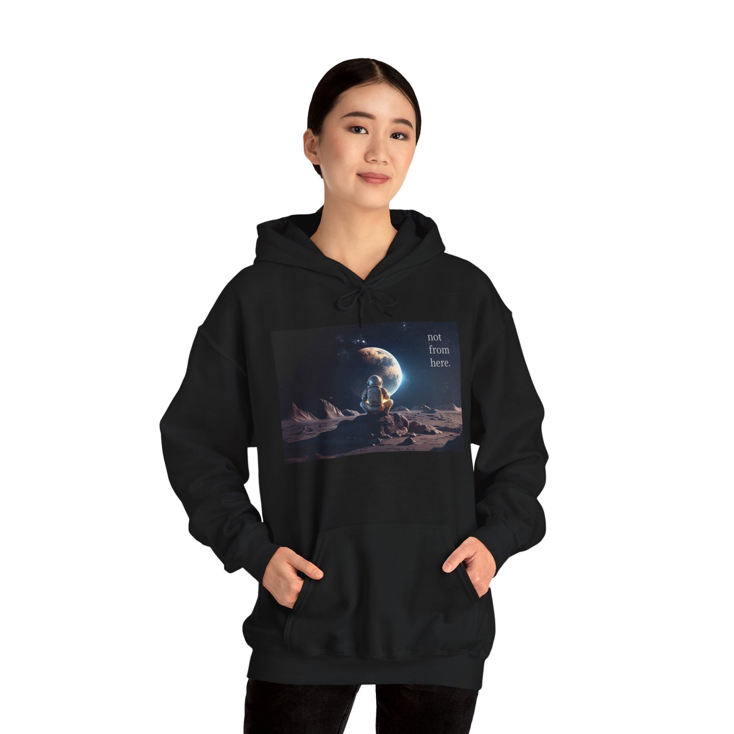 Astronaut Gazing - "Not From Here" - Multi-Colors Unisex Hoodie