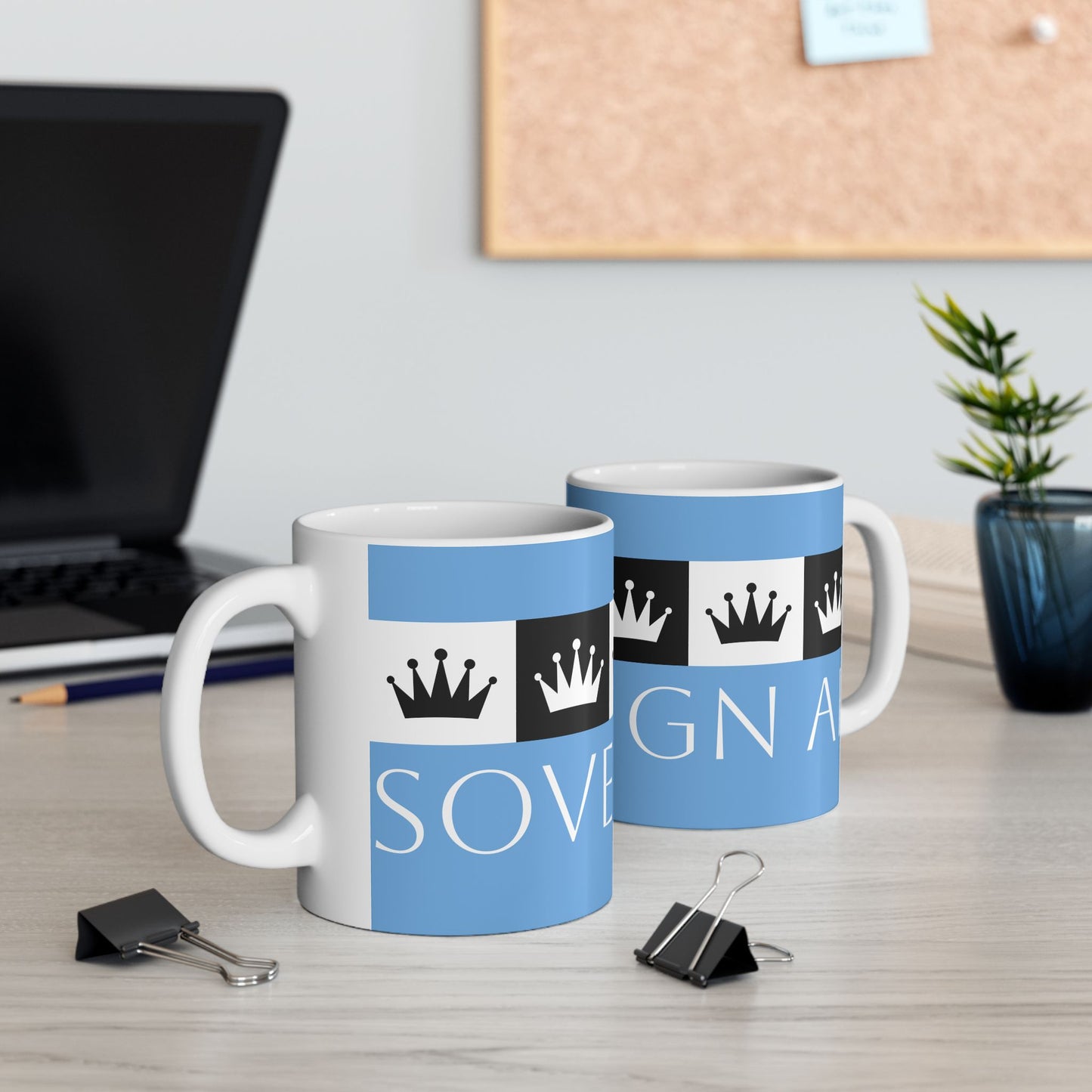 Sovereign AF - Light Blue Ceramic Mug, (11oz, 15oz)
