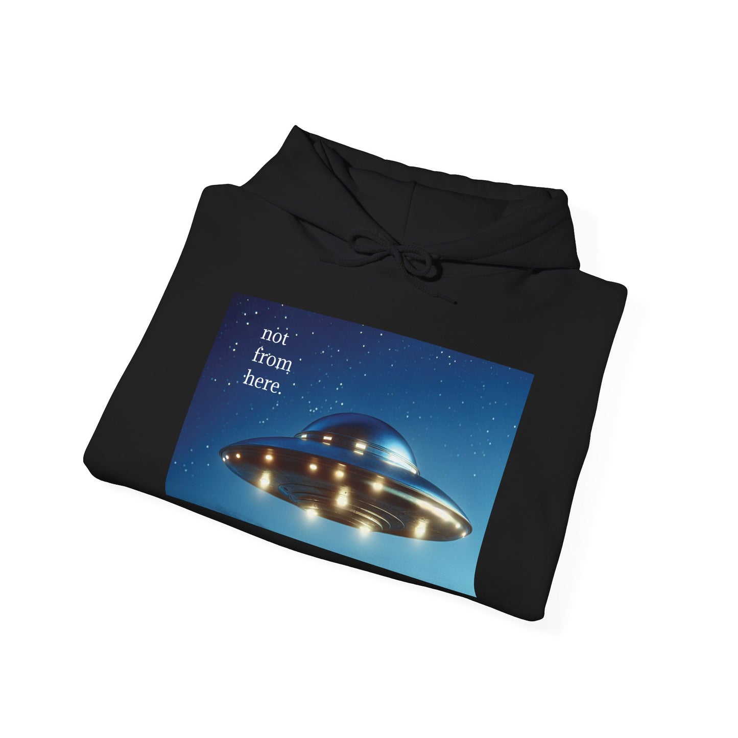 "Not From Here" UFO - Multi-Colors Unisex Hoodie