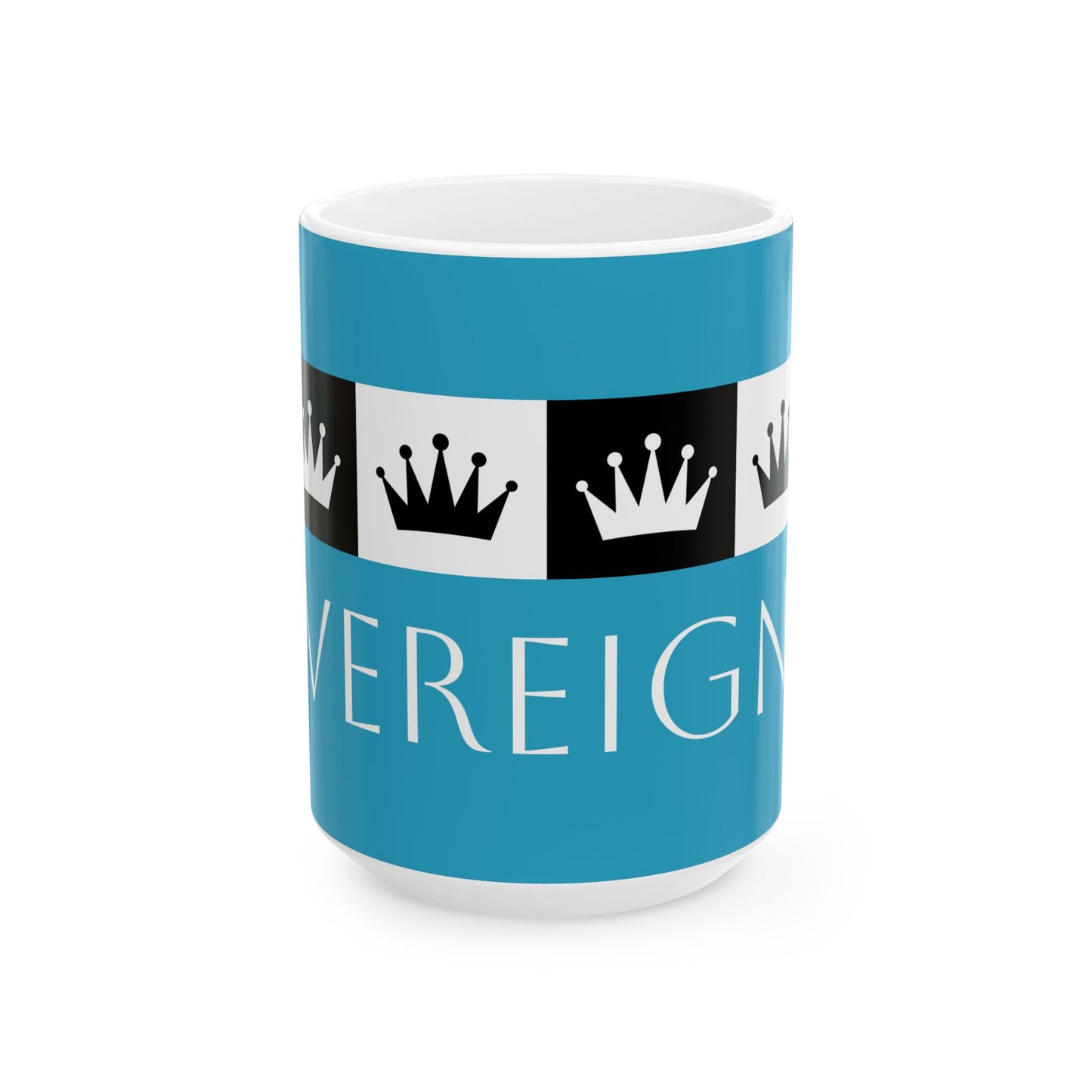 Sovereign AF - Turquoise Ceramic Mug, (11oz, 15oz)