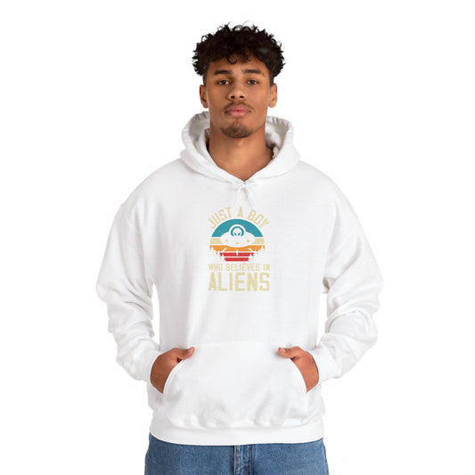 Just a Boy Who Believes in Aliens - Multi-Colors Unisex Hoodie