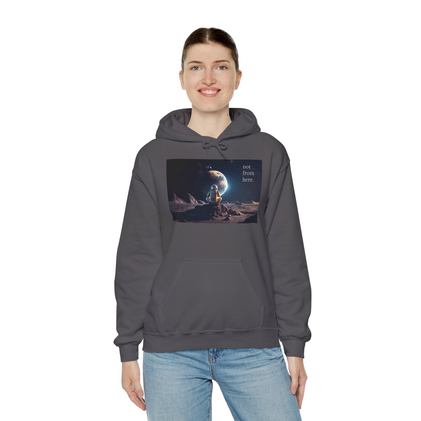 Astronaut Gazing - "Not From Here" - Multi-Colors Unisex Hoodie
