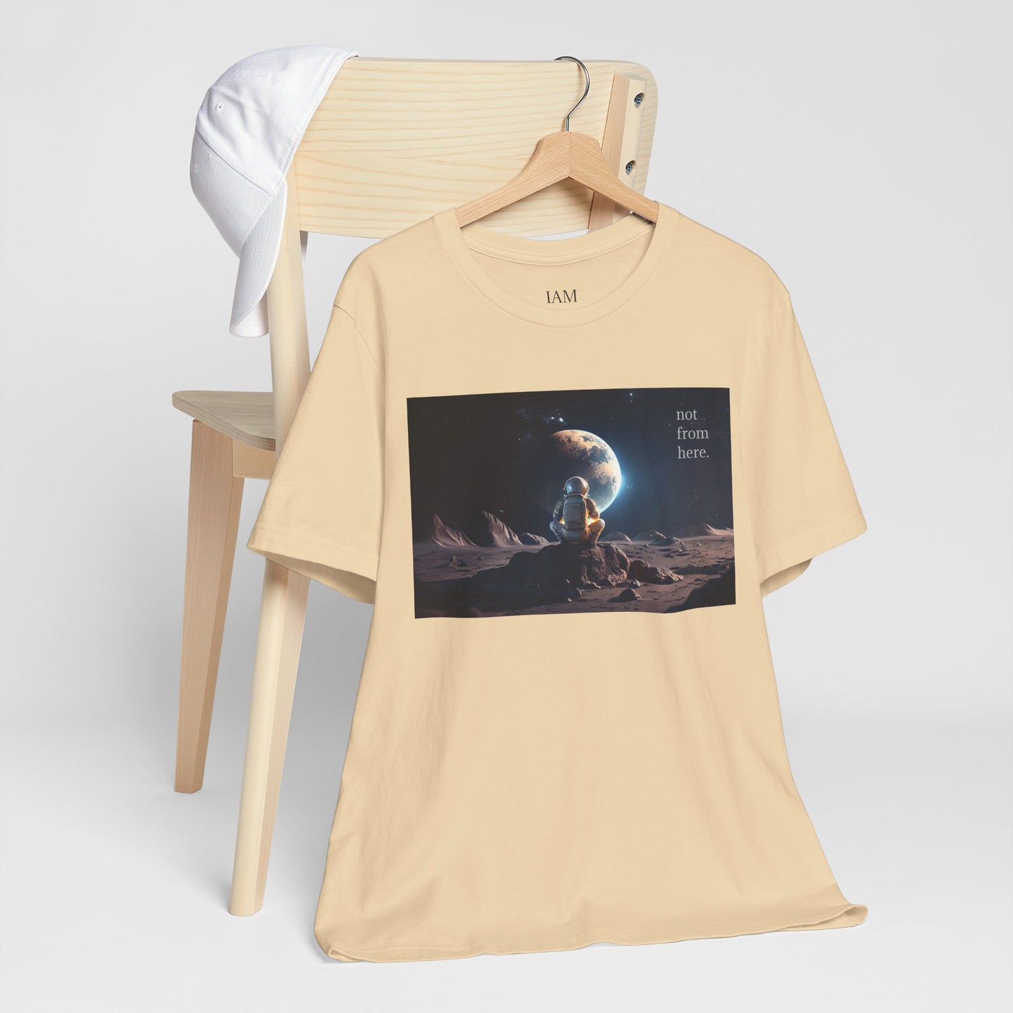 Astronaut Gazing - "Not From Here" - Multi-Colors Unisex T-Shirt