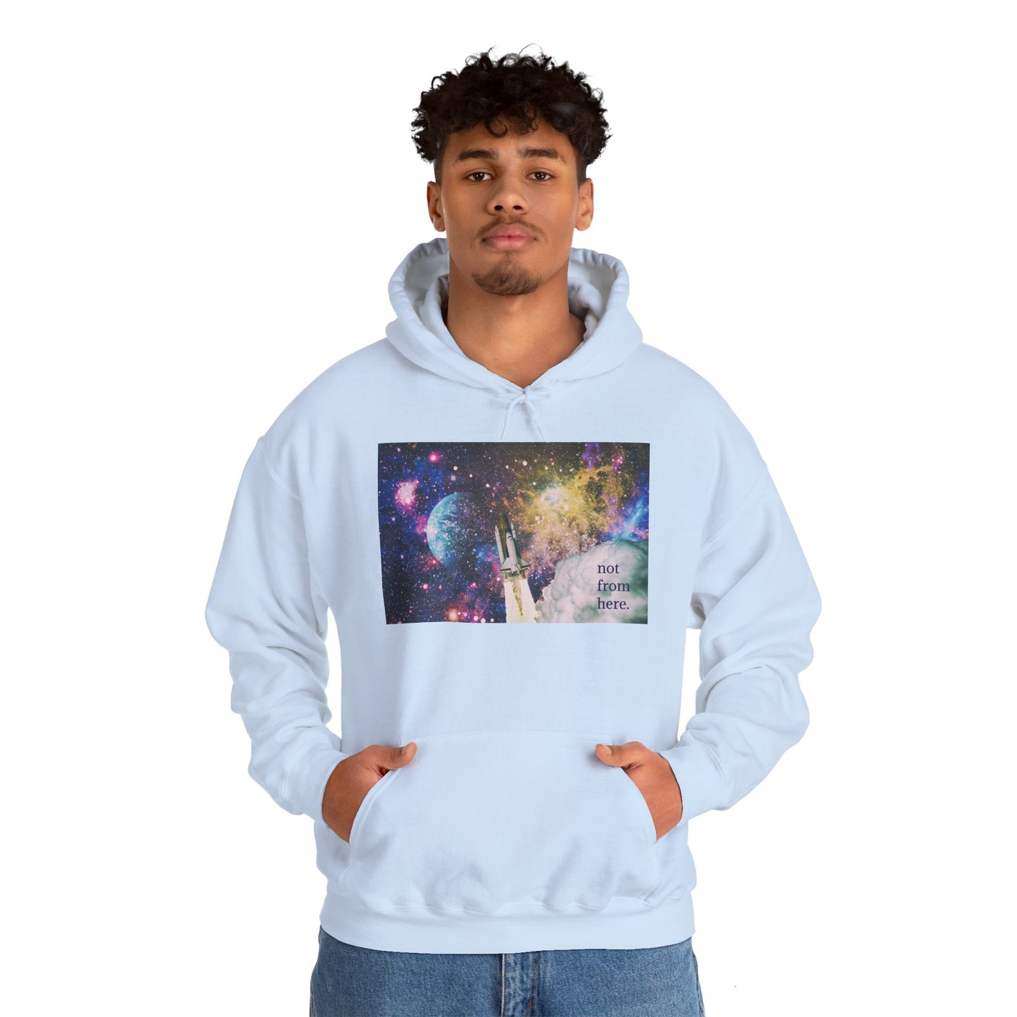 Psychedelic Rocket - "Not From Here" - Multi-Colors Unisex Hoodie
