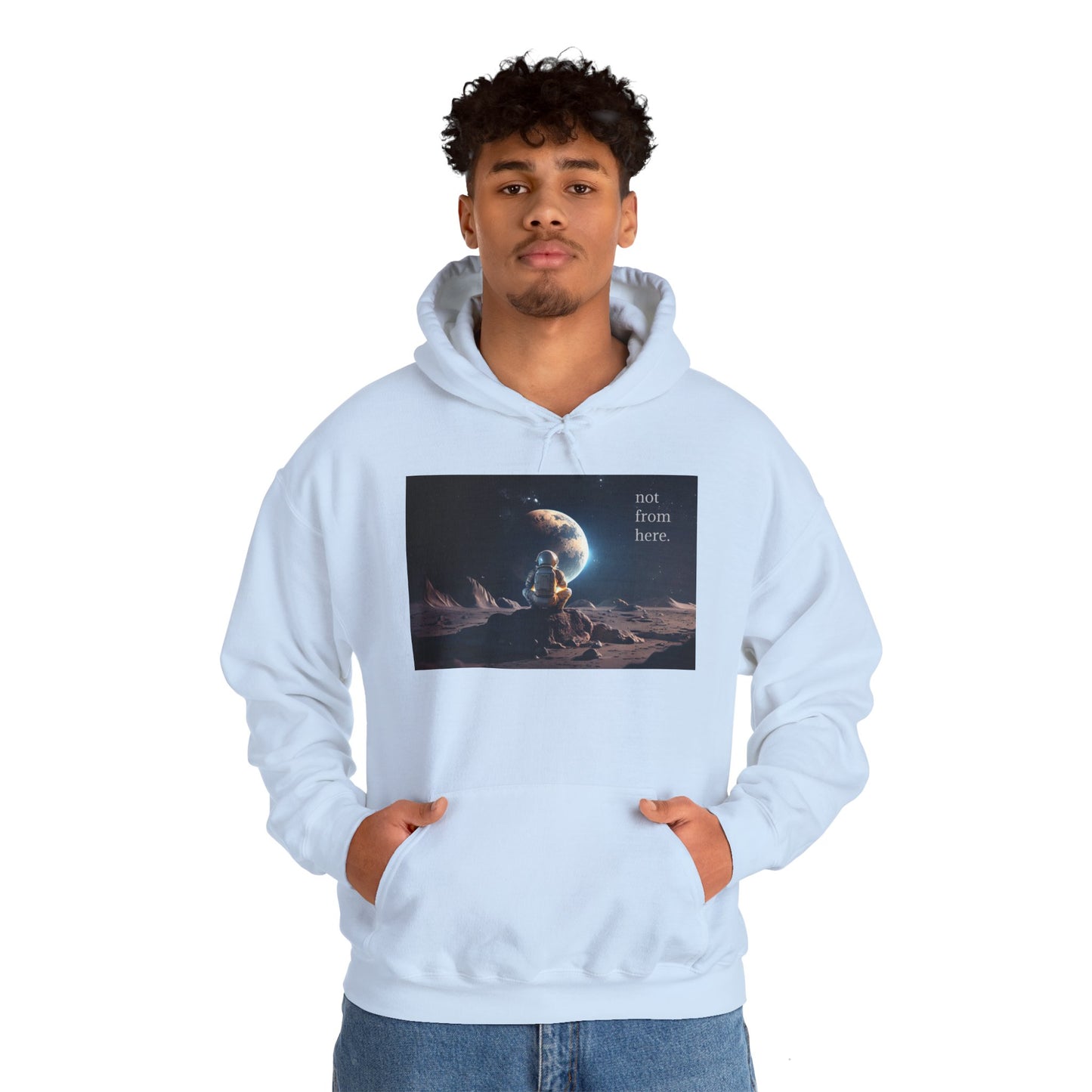 Astronaut Gazing - "Not From Here" - Multi-Colors Unisex Hoodie