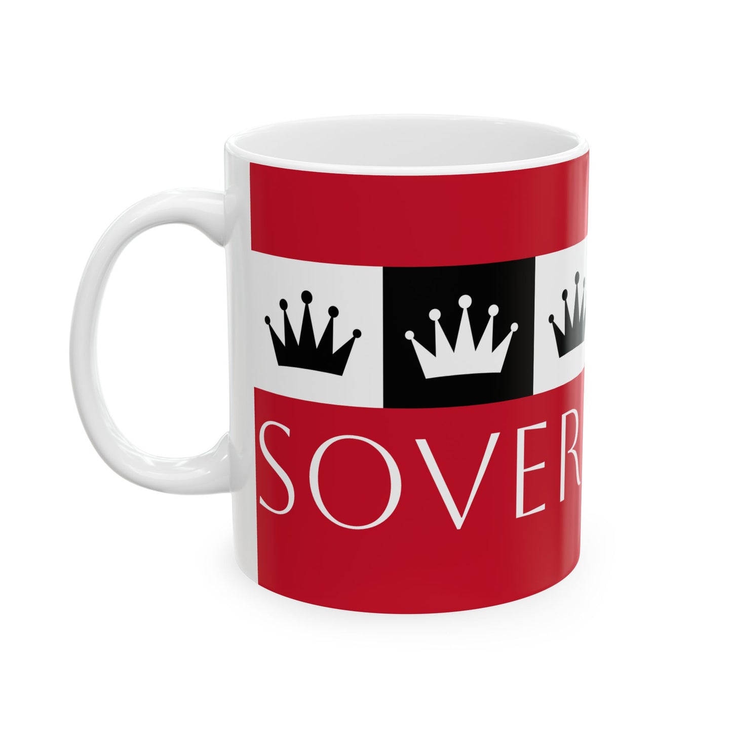 Sovereign AF - Red Ceramic Mug, (11oz, 15oz)