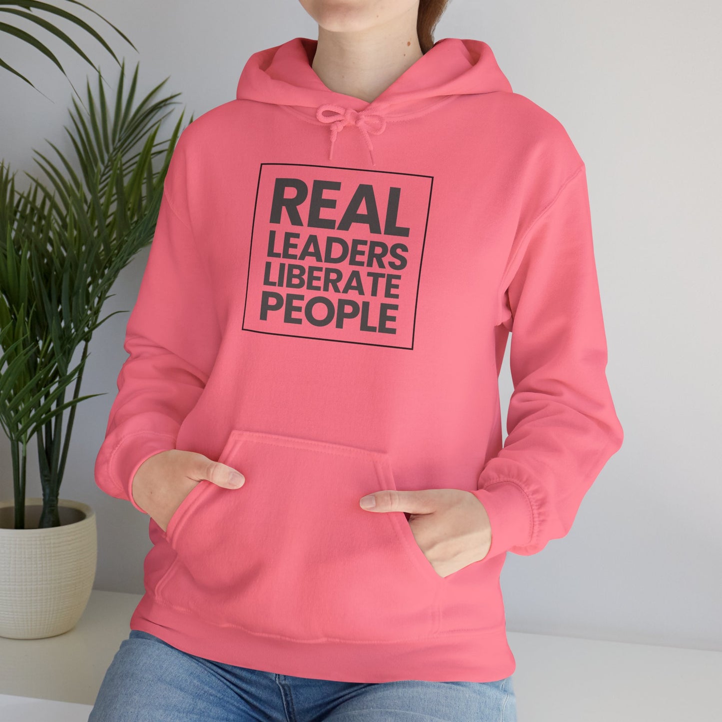 Real Leaders Liberate People - SQUARE - Gildon Unisex Hoodie